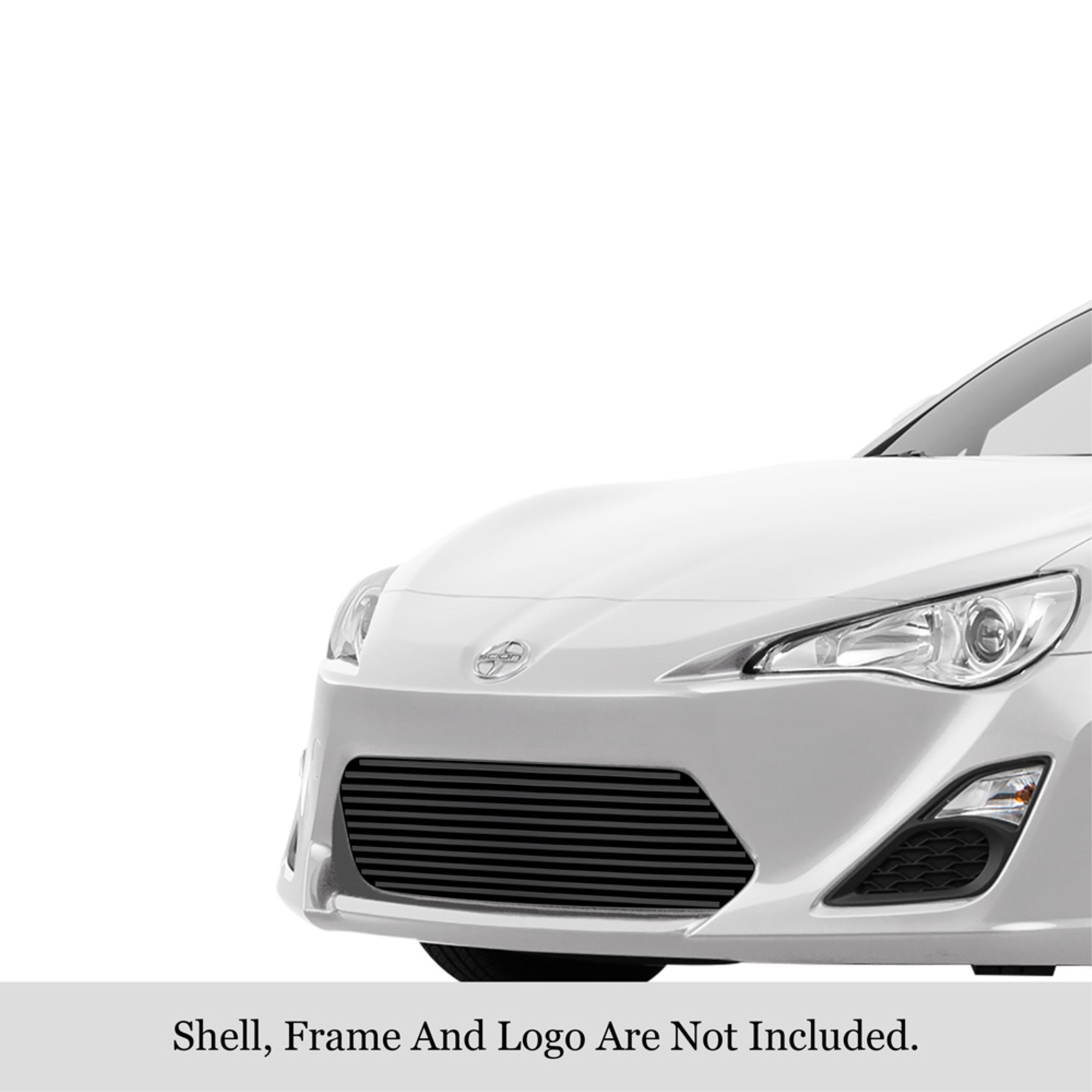 2013-2016 Scion Fr-S Stainless Steel Black Powder Coated Finish 8X6 Horizontal Billet Black Stainless Steel Billet Grille
