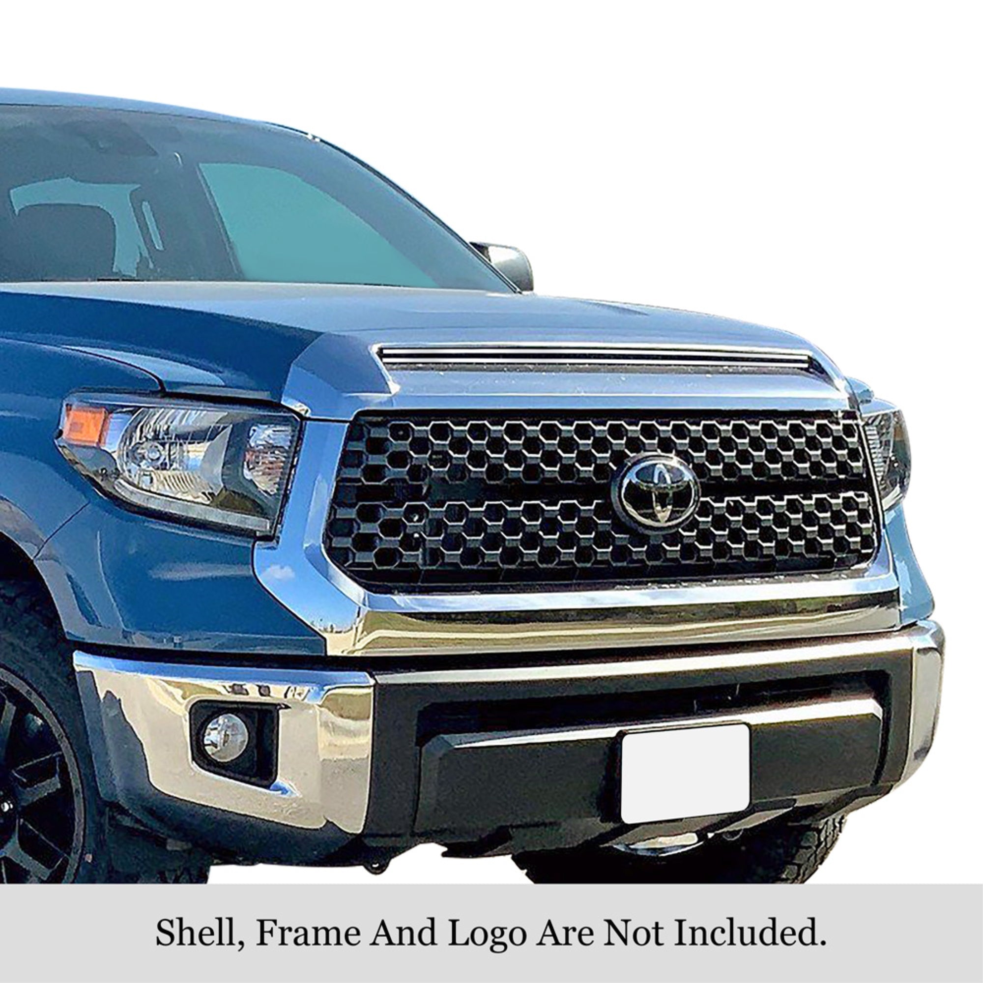 2014-2021 Toyota Tundra 304 Stainless Steel Polished Finish 8X6 Horizontal Billet Stainless Steel Billet Grille