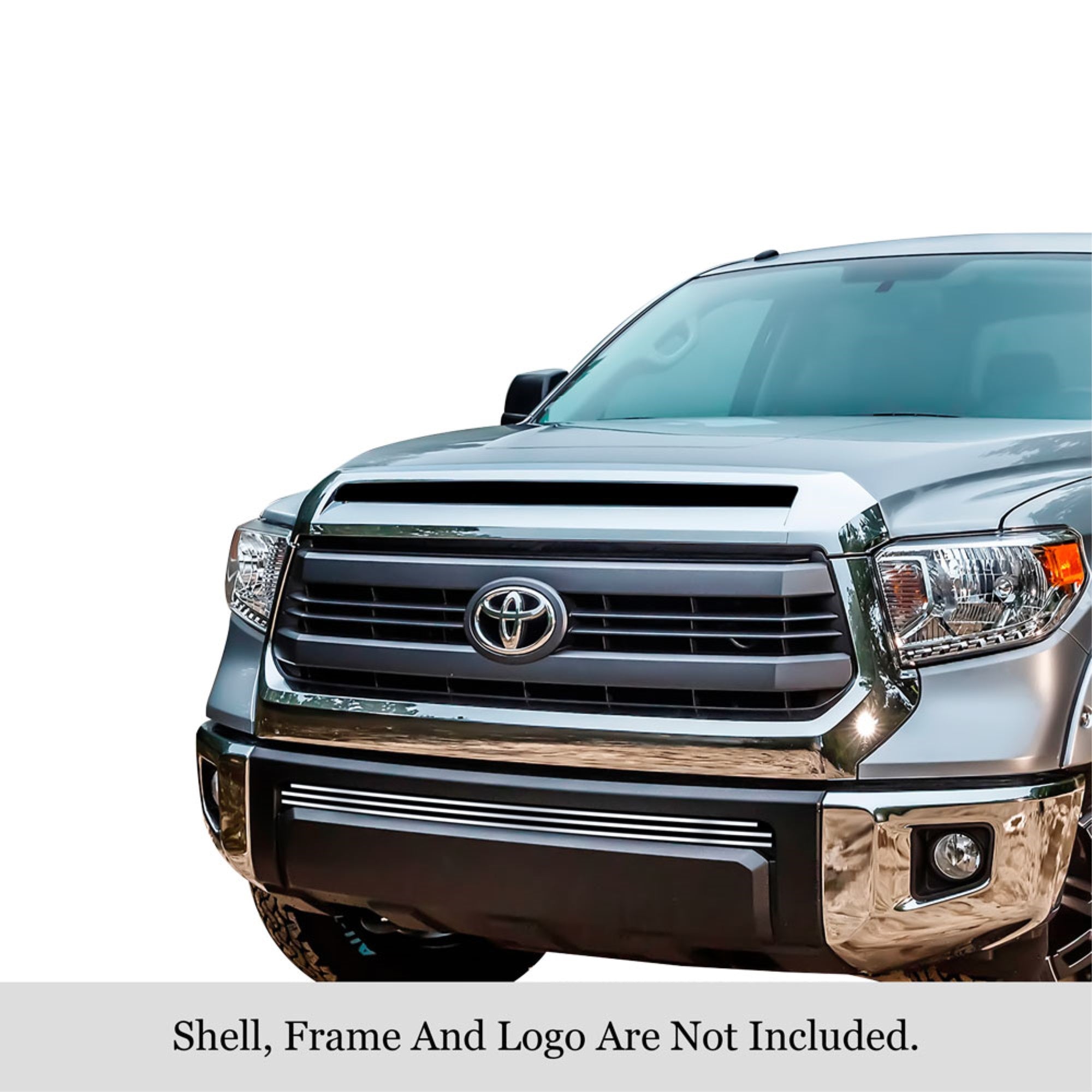 2014-2021 Toyota Tundra 304 Stainless Steel Polished Finish 8X6 Horizontal Billet Stainless Steel Billet Grille