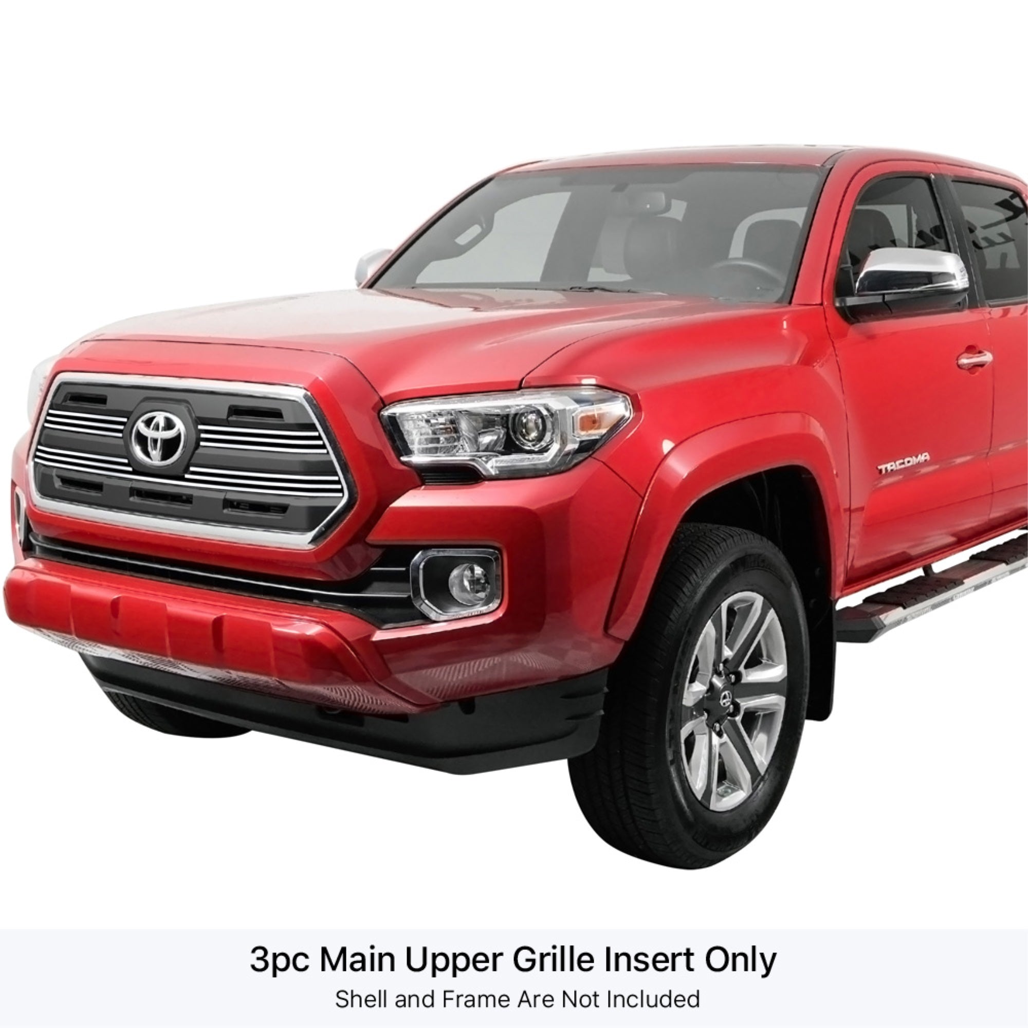 2016-2021 Toyota Tacoma Sr/ 2016-2021 Toyota Tacoma Sr5 Stainless Steel Polished Finish 8X6 Horizontal Billet Stainless Steel Billet Grille