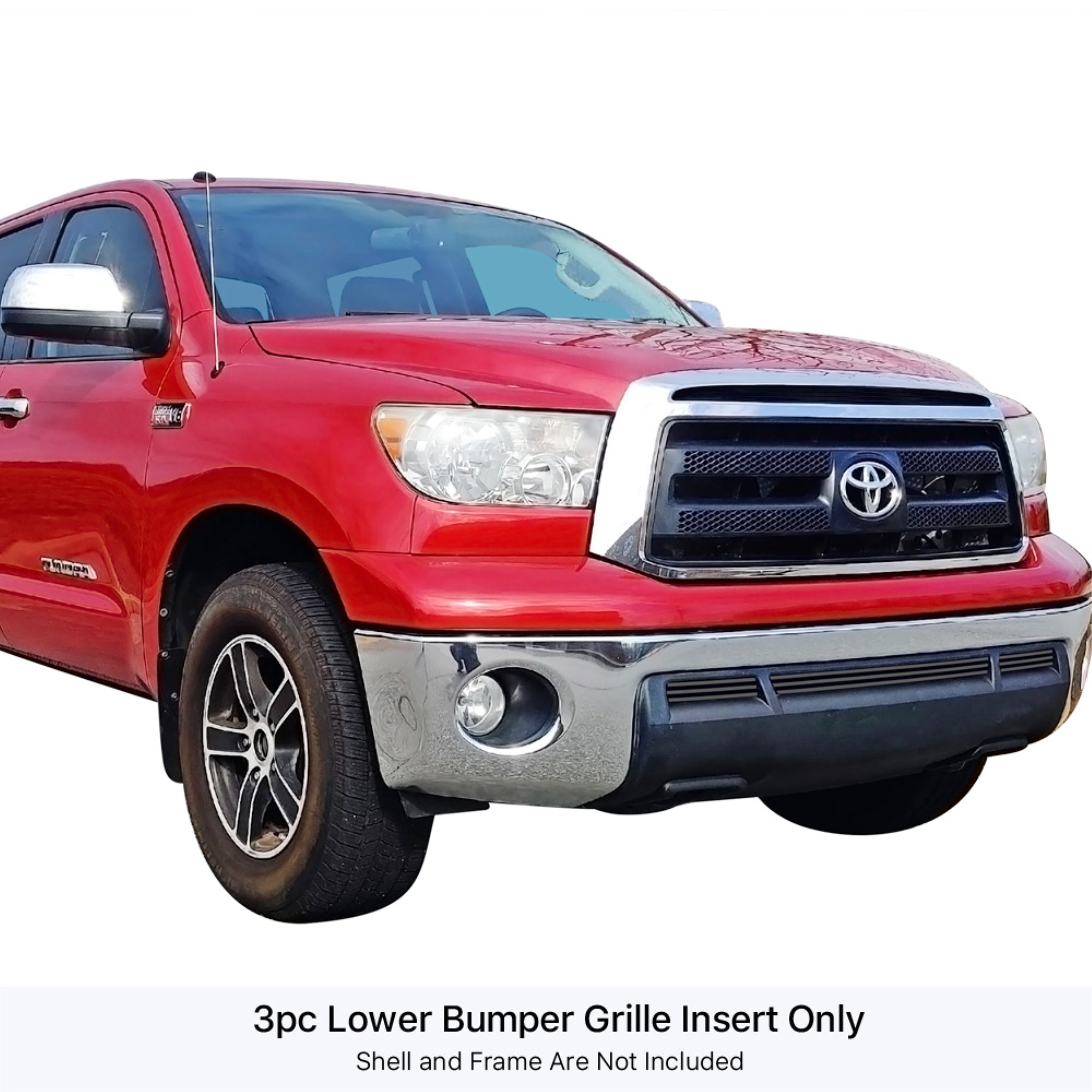 2010-2013 Toyota Tundra Stainless Steel Black Powder Coated Finish 8X6 Horizontal Billet Black Stainless Steel Billet Grille