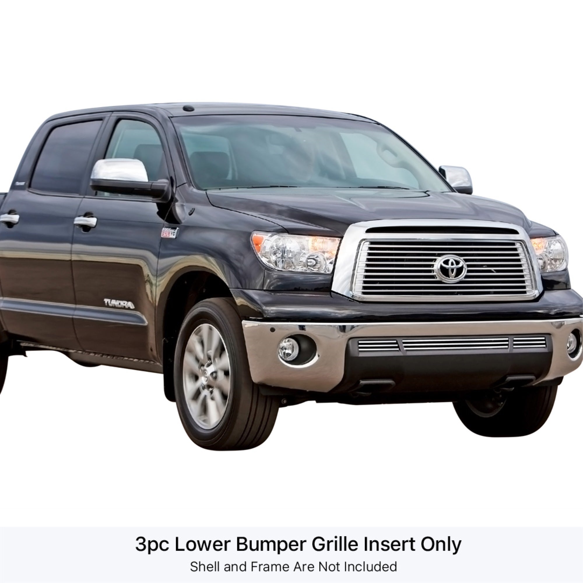 2010-2013 Toyota Tundra 304 Stainless Steel Polished Finish 8X6 Horizontal Billet Stainless Steel Billet Grille