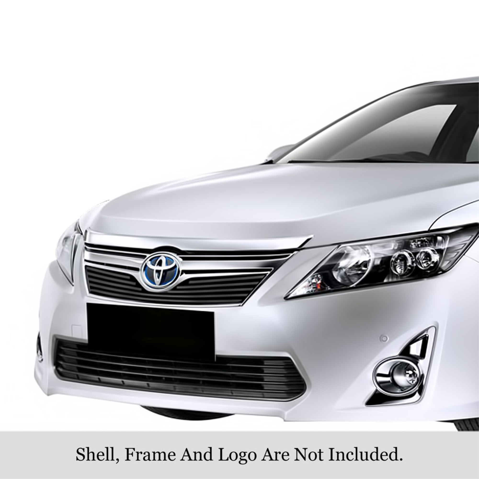 2012-2014 Toyota Camry (Not For Se ) Stainless Steel Black Powder Coated Finish Horizontal Billet Black Stainless Steel Billet Grille