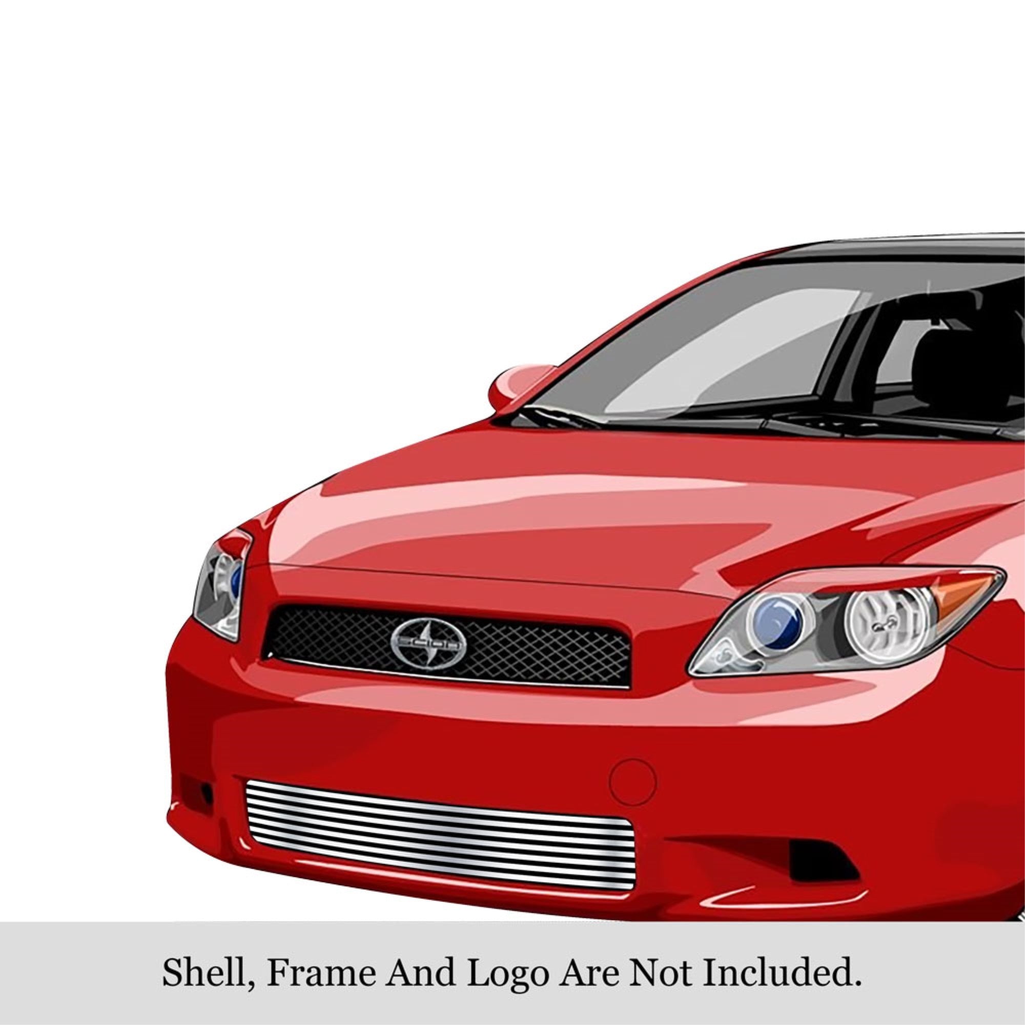 2005-2010 Scion Tc 304 Stainless Steel Polished Finish 8X6 Horizontal Billet Stainless Steel Billet Grille