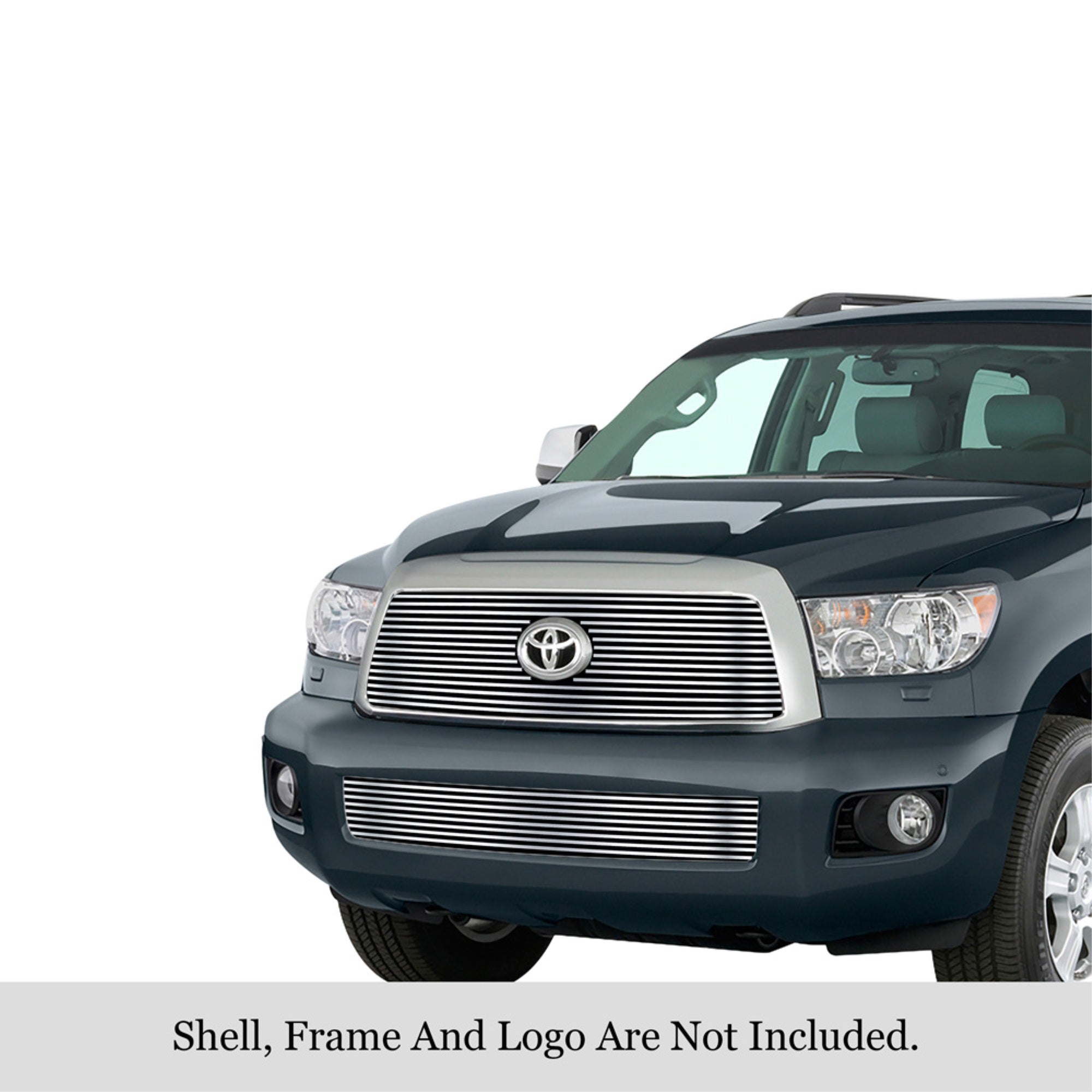 2008-2012 Toyota Sequoia 304 Stainless Steel Polished Finish 8X6 Horizontal Billet Stainless Steel Billet Grille