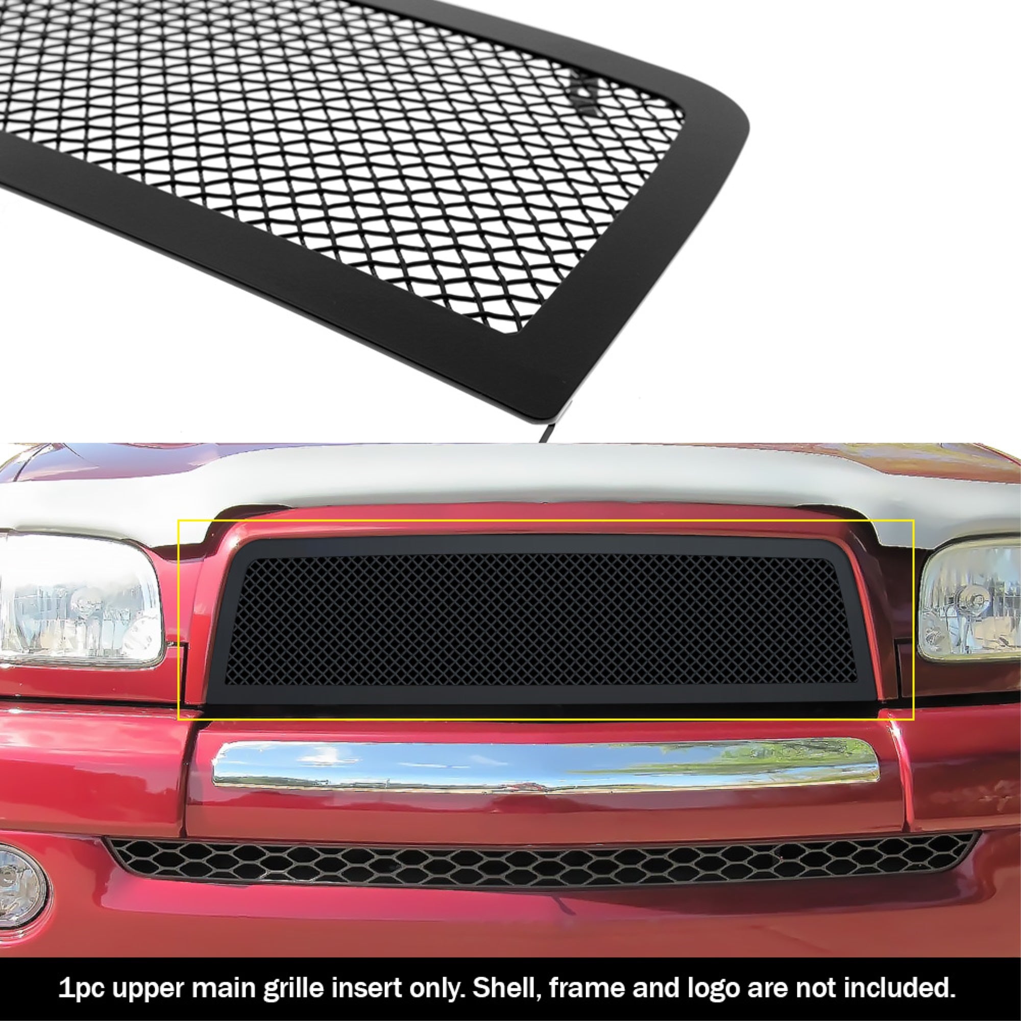 2003-2006 Toyota Tundra Stainless Steel Black Powder Coated Finish 1.8 Mm Wire Mesh Black Wire Mesh Grille