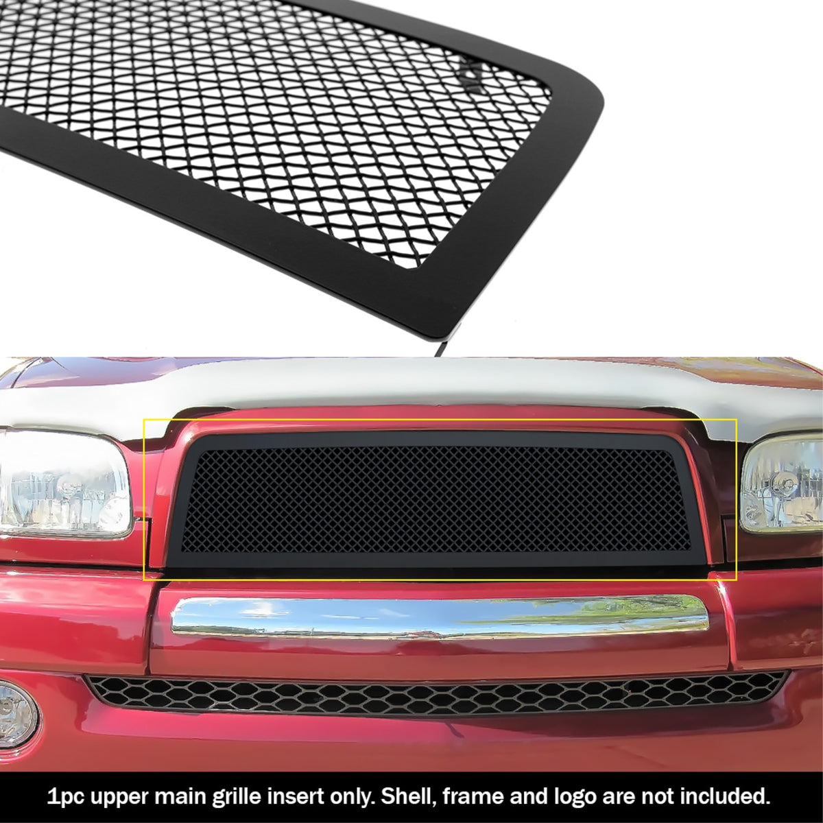 2003-2006 Toyota Tundra Stainless Steel Black Powder Coated Finish 1.8 Mm Wire Mesh Black Wire Mesh Grille