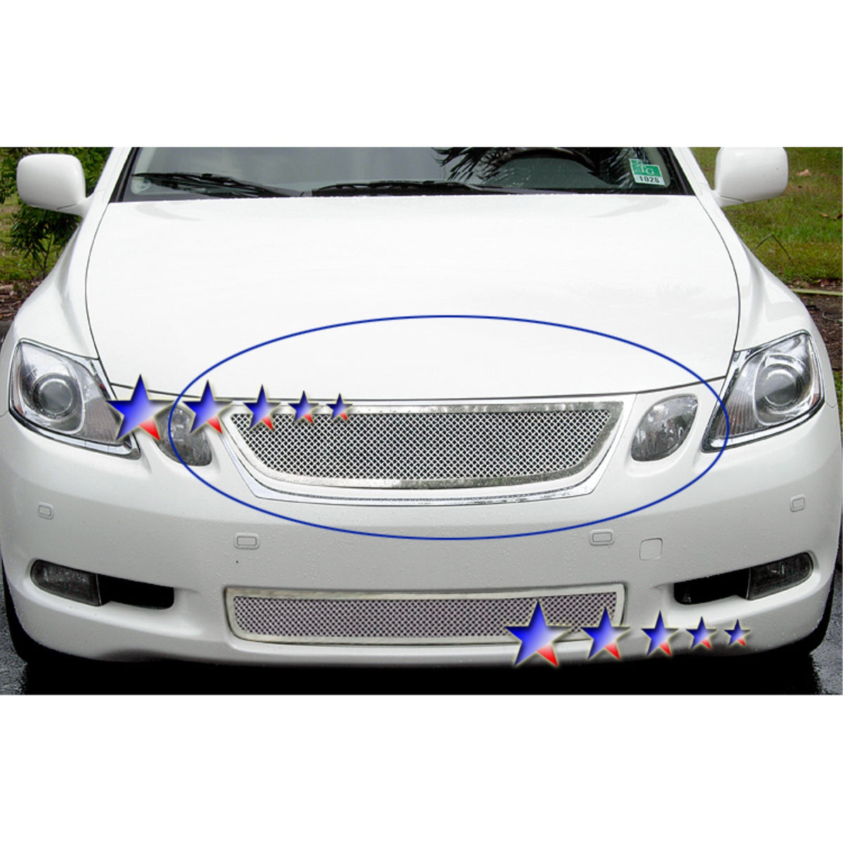2006 Lexus Gs 300  /2007 Lexus Gs 350  /2005-2007 Lexus Gs 430  /2007 Lexus Gs 450H Stainless Steel Polished Finish 1.8 Mm Wire Mesh Mesh Grille