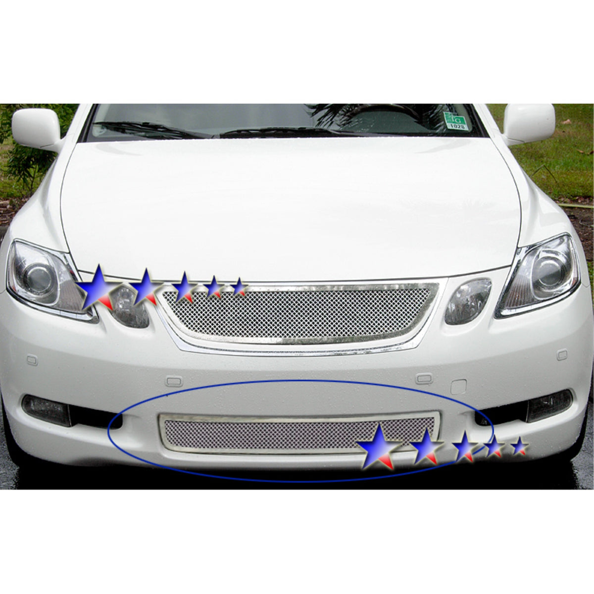 2005-2007 Lexus Gs 300 /2005-2007 Lexus Gs 350 /2005-2007 Lexus Gs 430 /2005-2007 Lexus Gs 450H Stainless Steel Polished Finish 1.8 Mm Wire Mesh Mesh Grille
