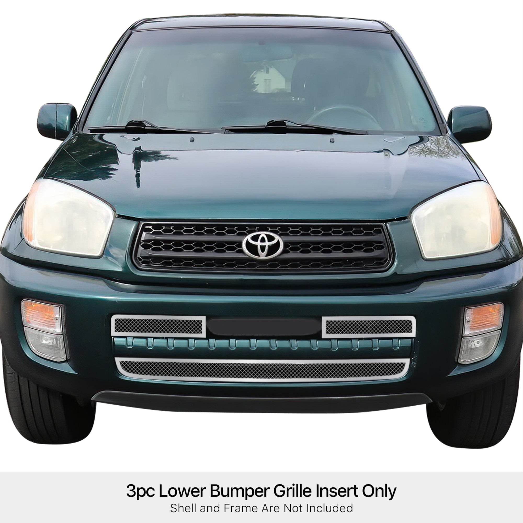 Stainless Steel Lower Bumper Mesh Grille 2001-2003 Toyota RAV4 Not For S Model