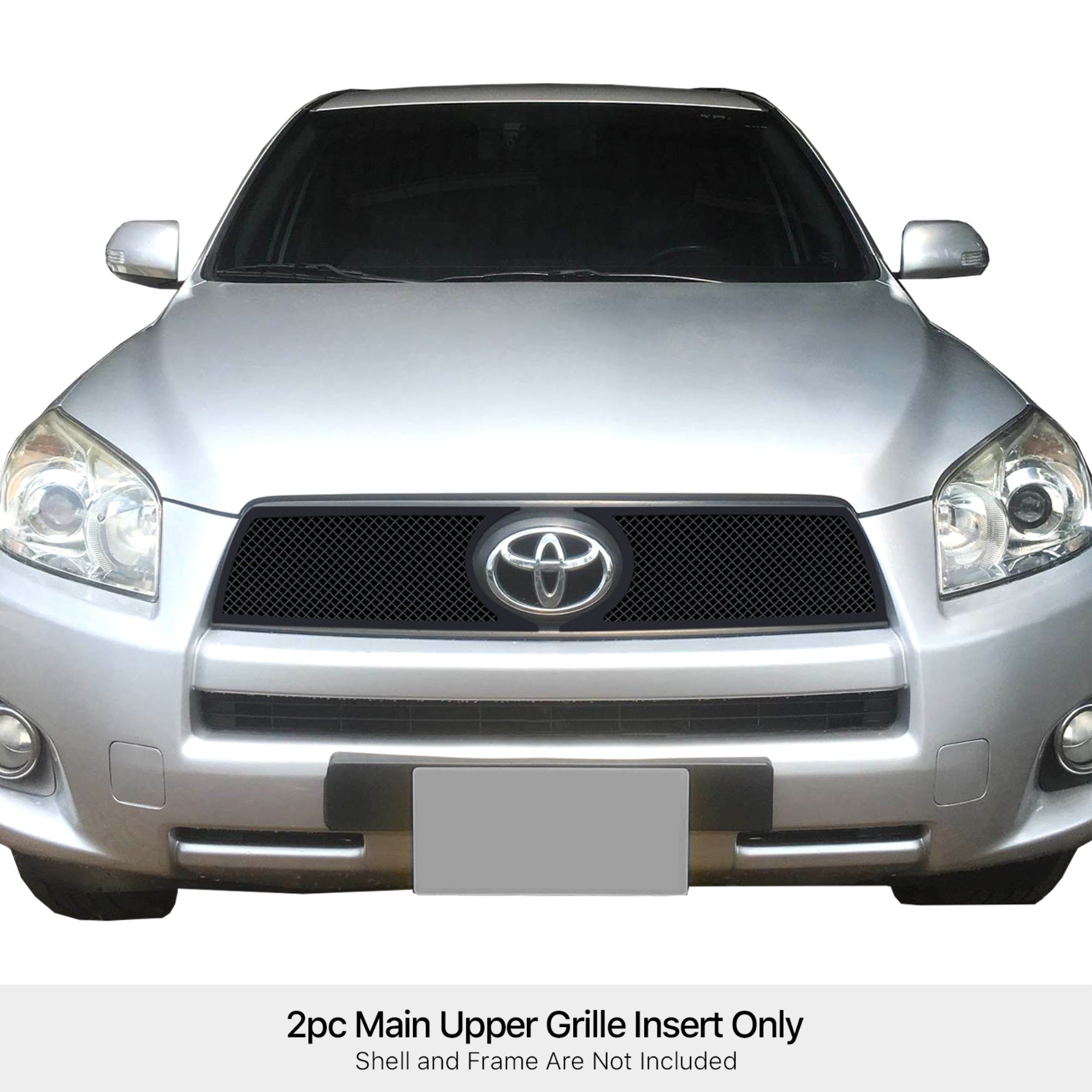 Stainless Steel Main Upper Black Wire Mesh Grille 2009-2012 Toyota RAV4 Not for Limited