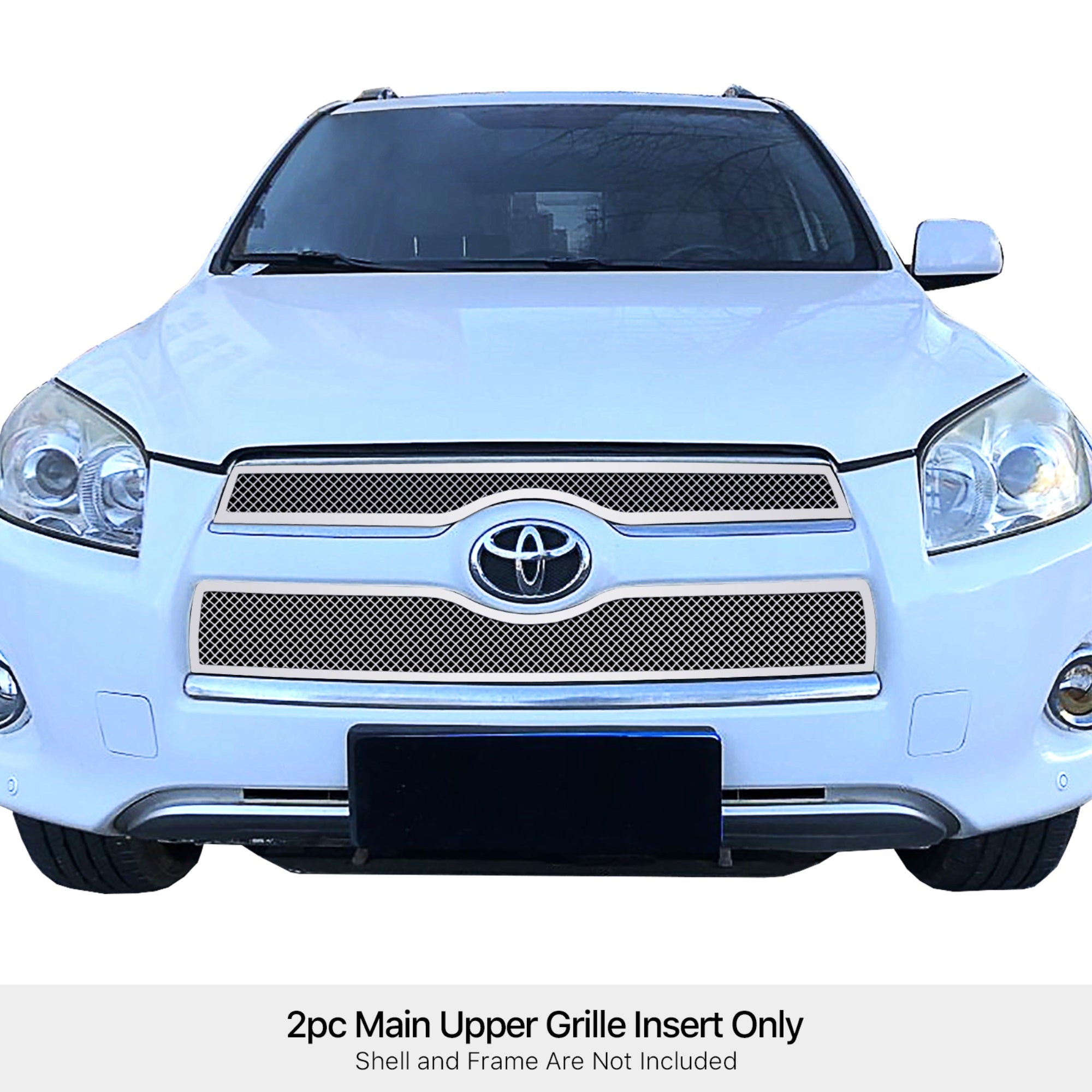 Stainless Steel Main Upper Mesh Grille 2009-2012 Toyota RAV4 Limited