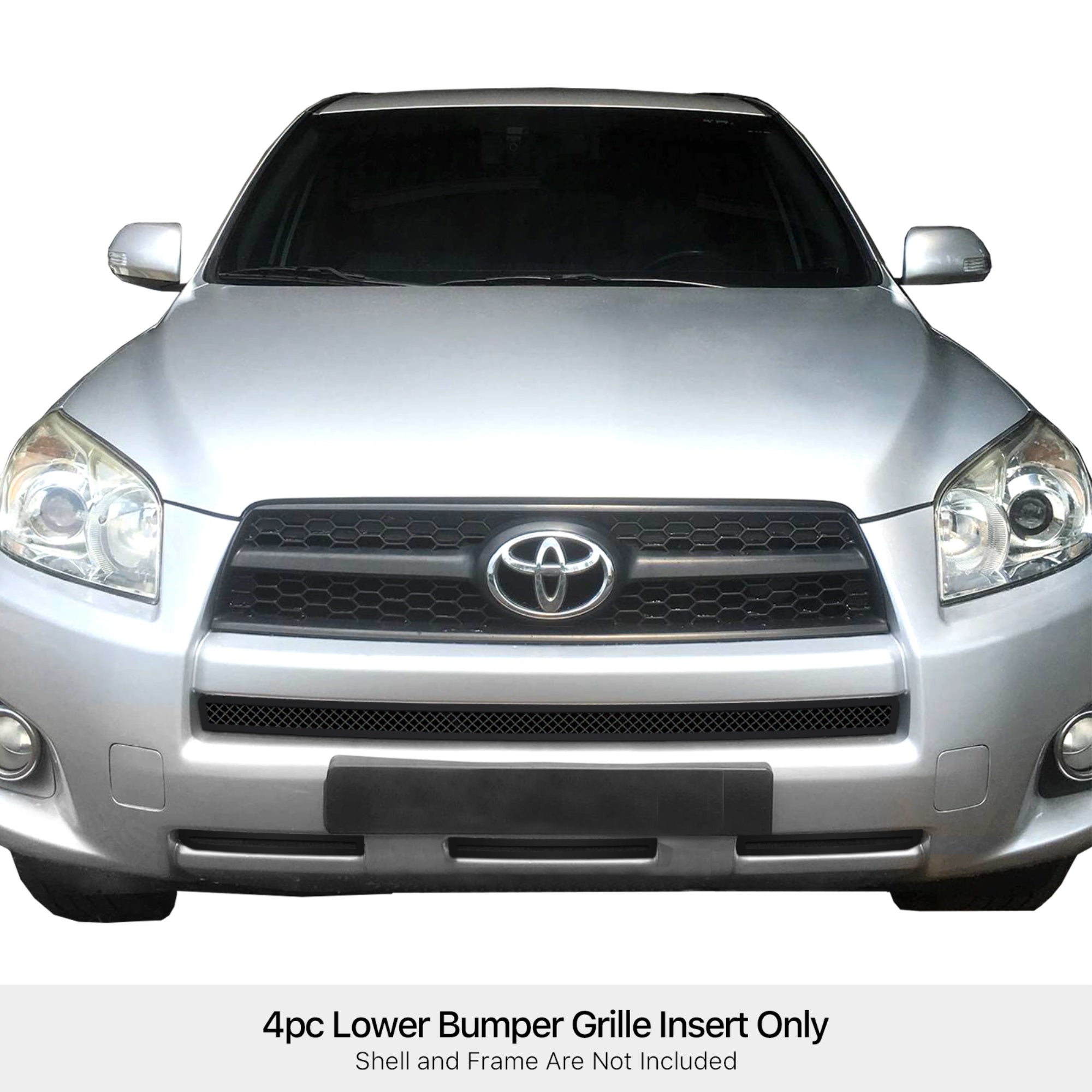 Stainless Steel Lower Bumper Black Wire Mesh Grille 2009-2012 Toyota RAV4 Not for Limited