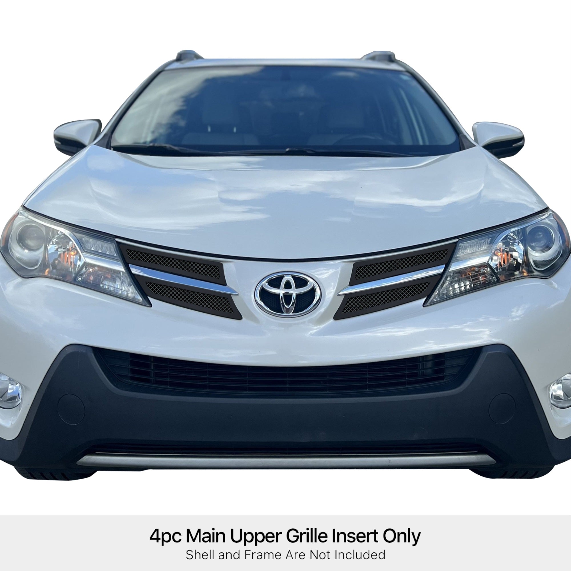Stainless Steel Main Upper Black Wire Mesh Grille 2013-2015 Toyota RAV4