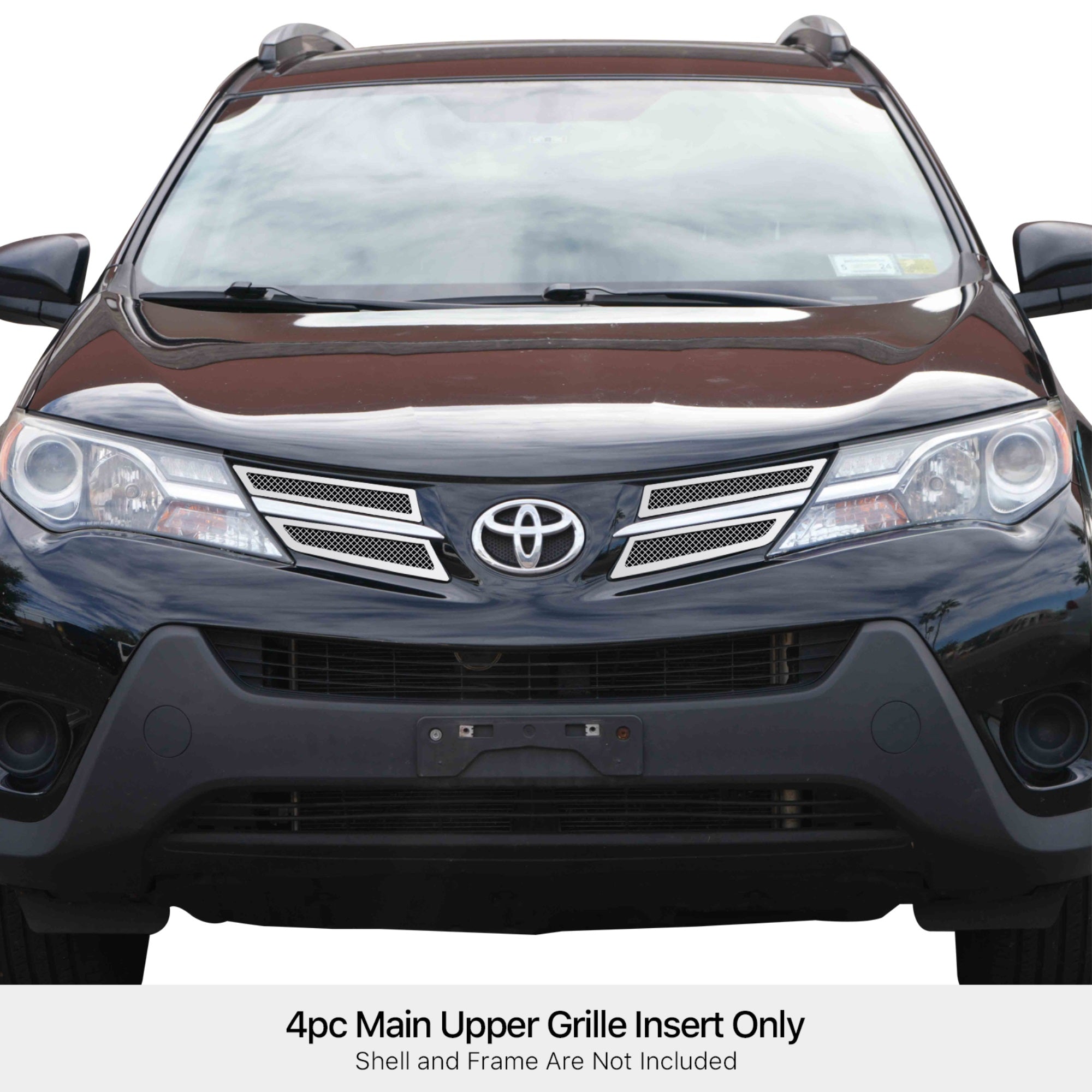 Stainless Steel Main Upper Mesh Grille 2013-2015 Toyota RAV4