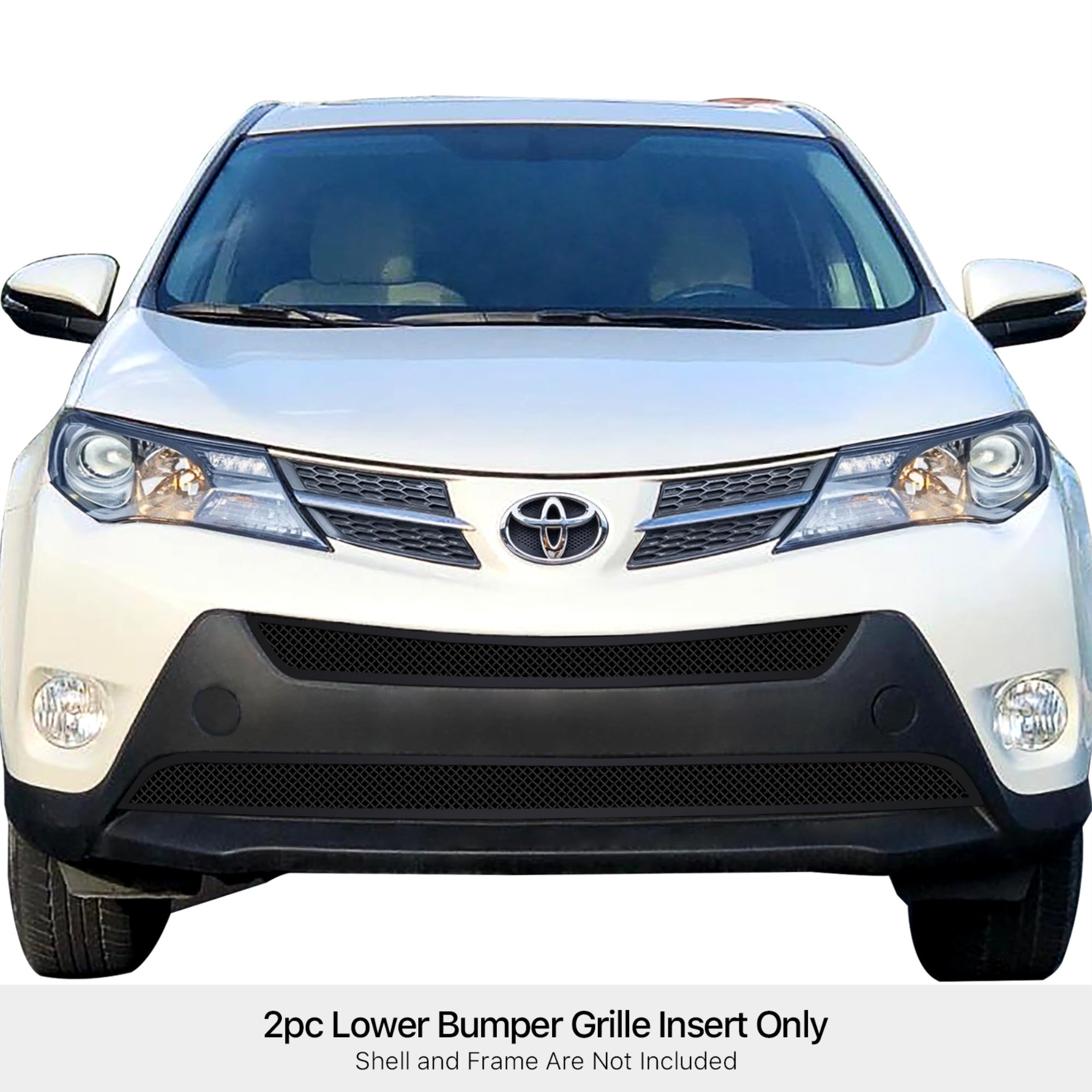 Stainless Steel Lower Bumper Black Wire Mesh Grille 2013-2015 Toyota RAV4