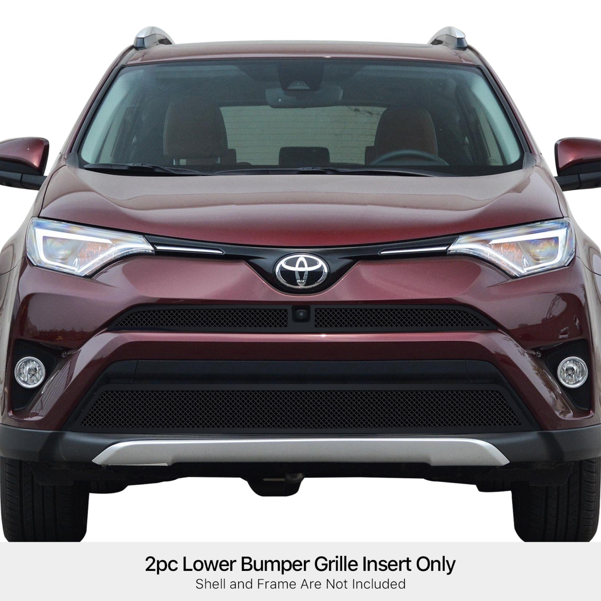 Stainless Steel Lower Bumper Black Wire Mesh Grille 2016-2018 Toyota RAV4 With Camera (Not for SE)