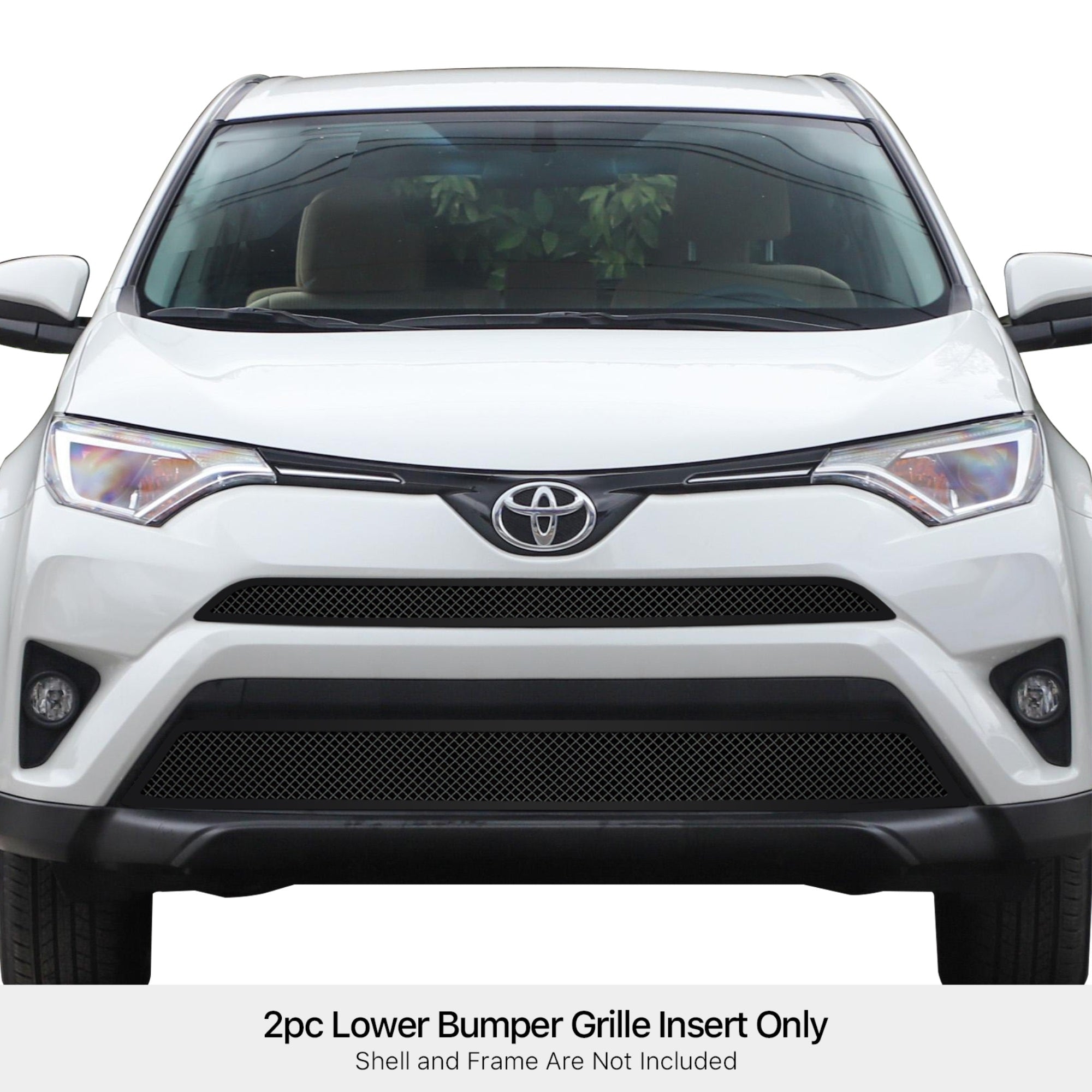 Stainless Steel Lower Bumper Black Wire Mesh Grille 2016-2018 Toyota RAV4 Without Camera (Not for SE)