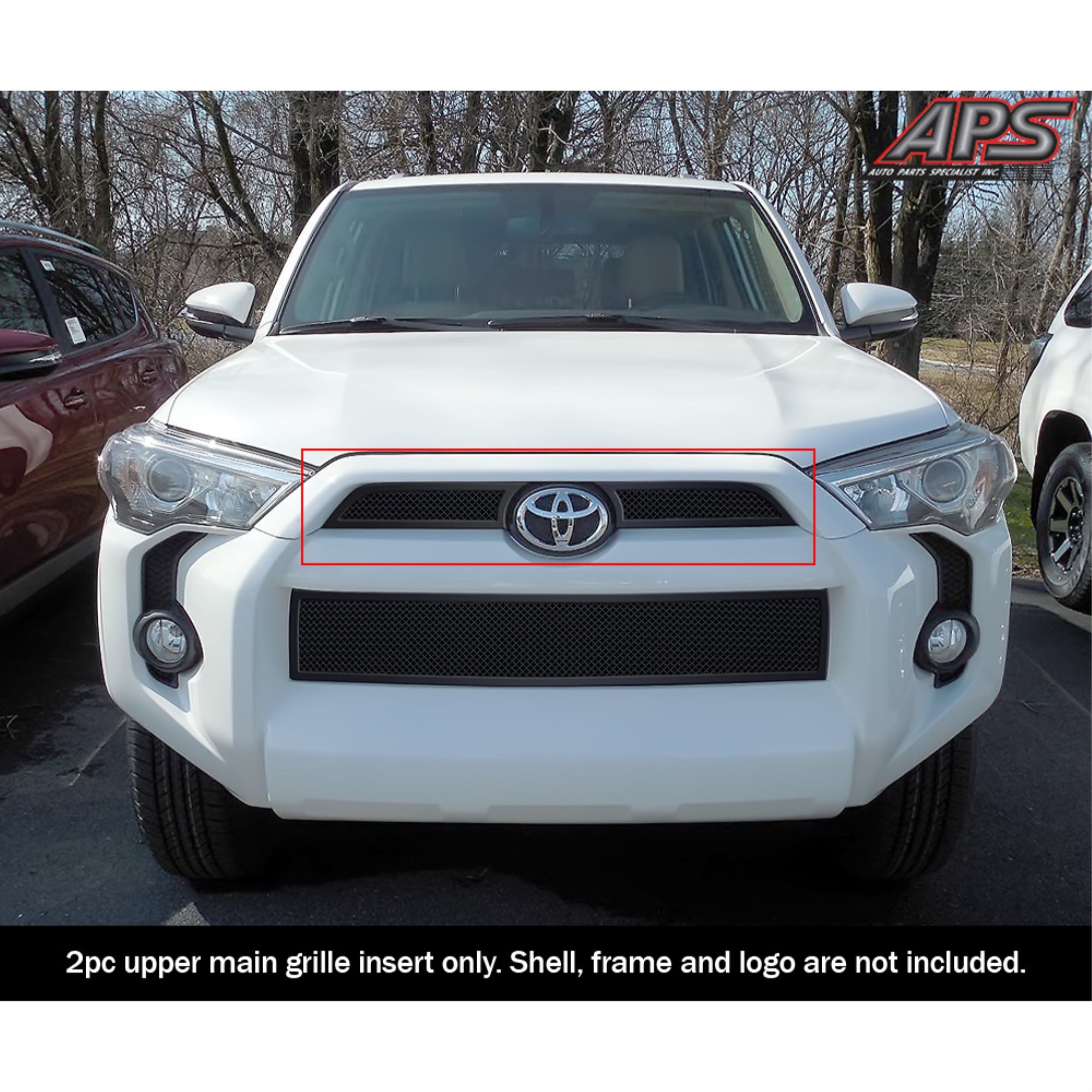 2014-2019 Toyota 4Runner Not For Limited Edition Stainless Steel Black Powder Coated Finish 1.8 Mm Wire Mesh Black Wire Mesh Grille