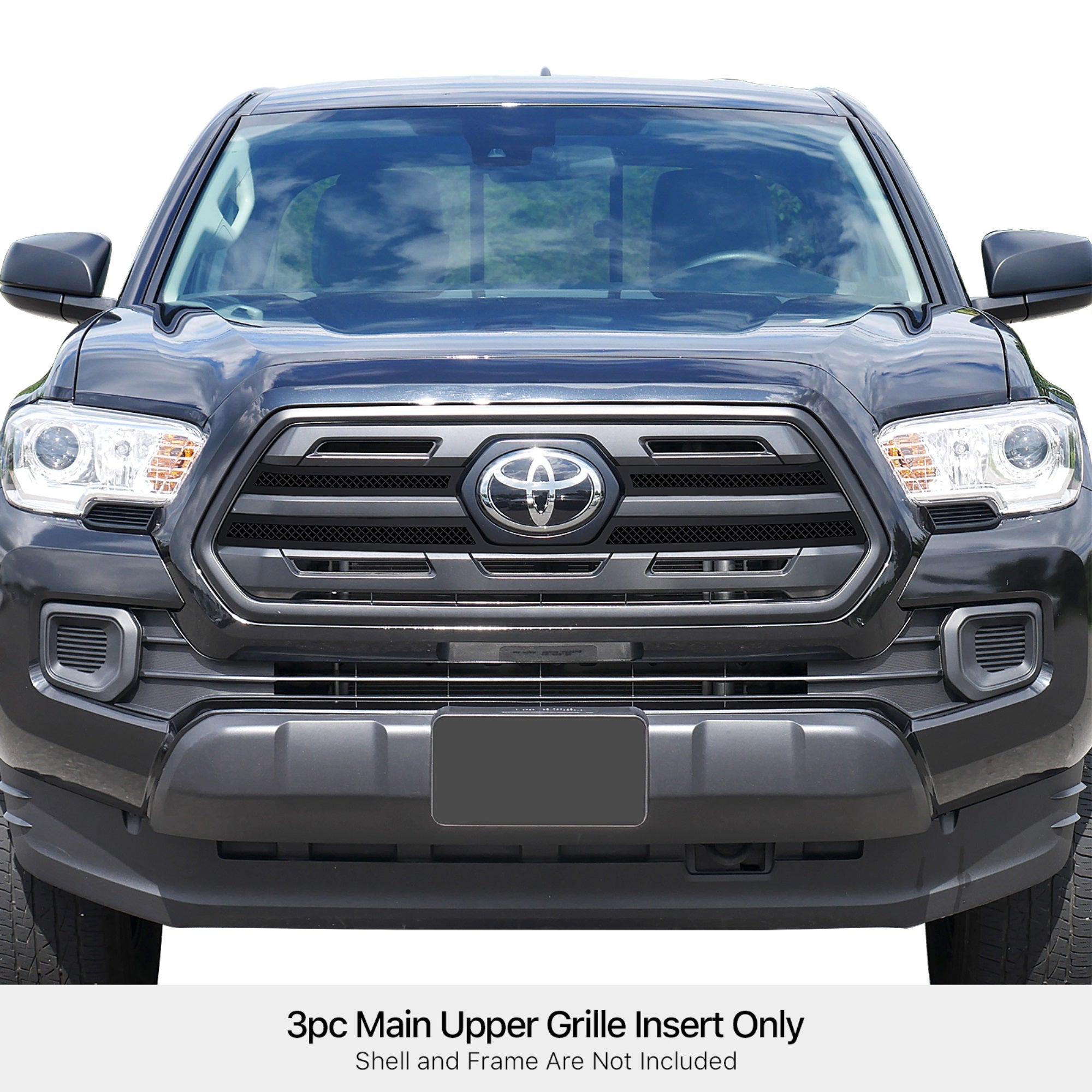 Stainless Steel Main Upper Black Wire Mesh Grille 2016-2019 Toyota Tacoma SR/ 2016-2019 Toyota Tacoma SR5