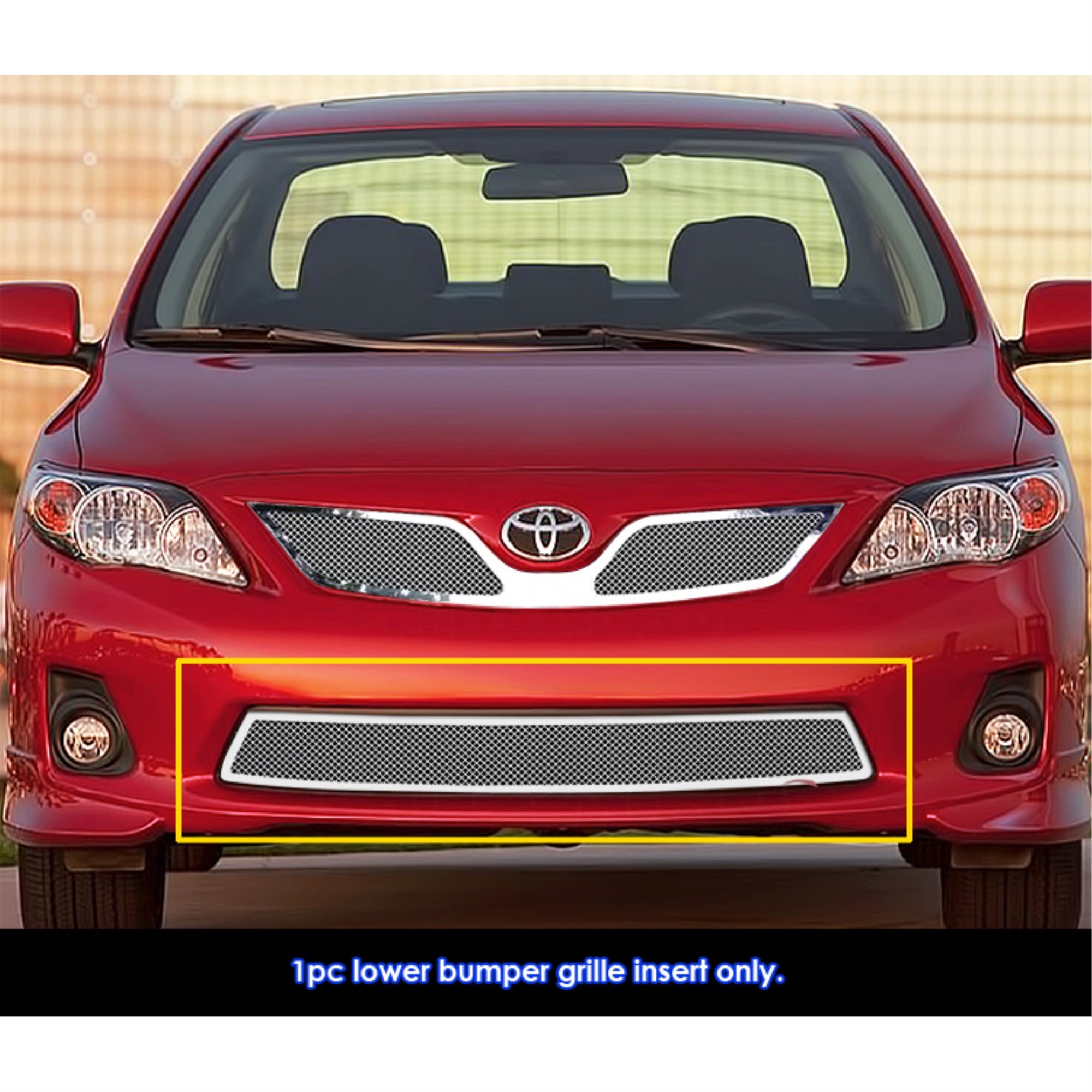 2011-2013 Toyota Corolla Stainless Steel Polished Finish 1.8 Mm Wire Mesh Mesh Grille