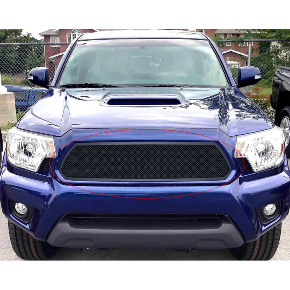2012-2015 Toyota   Tacoma Stainless Steel Black Powder Coated Finish 1.8 Mm Wire Mesh Black Wire Mesh Grille