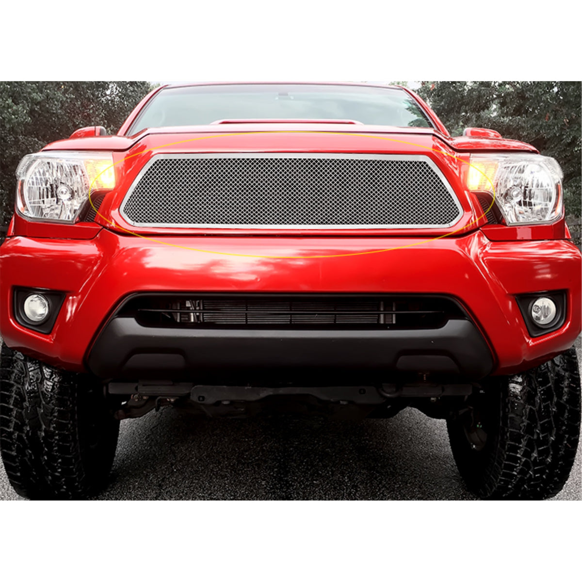 2012-2015 Toyota   Tacoma Stainless Steel Polished Finish 1.8 Mm Wire Mesh Mesh Grille