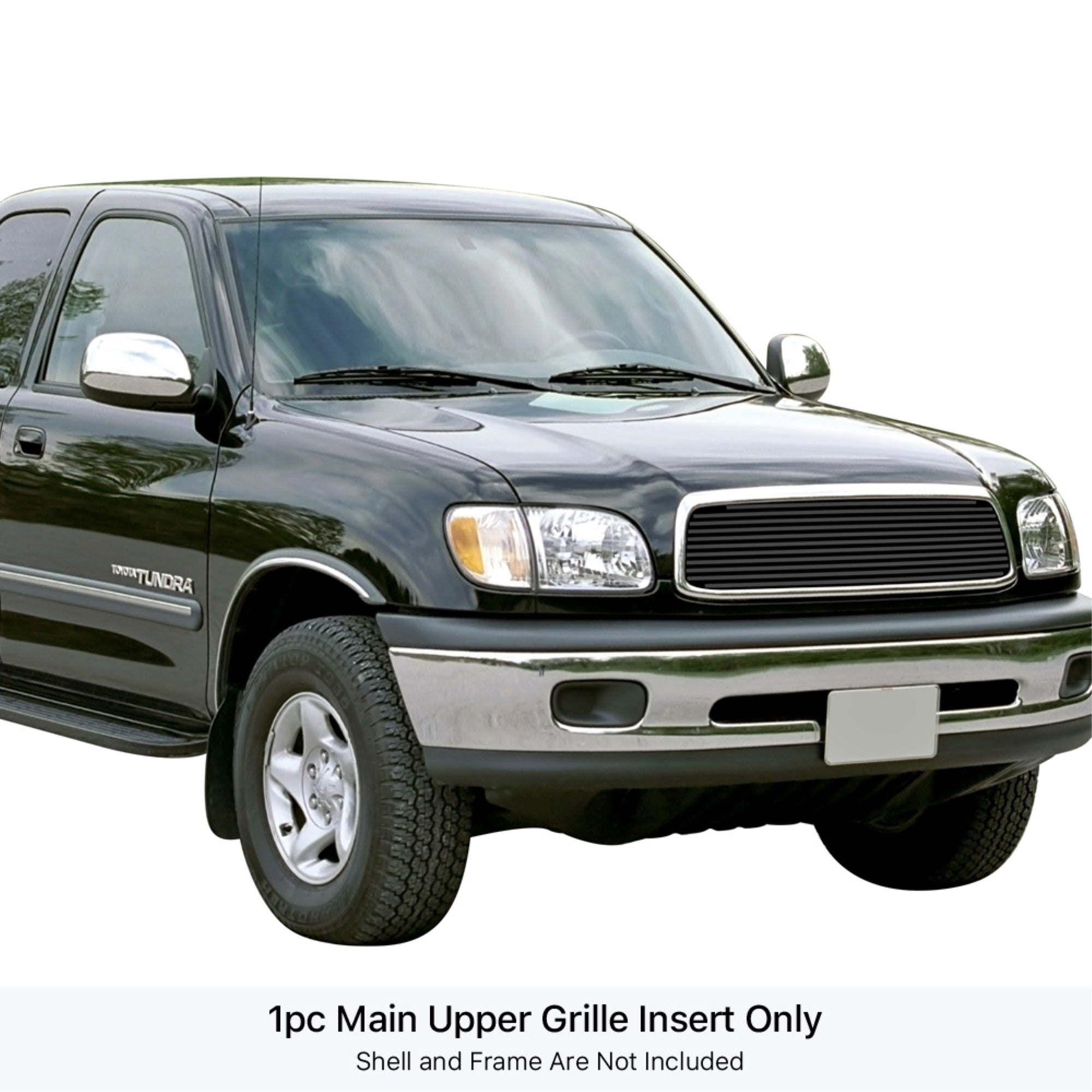 1999-2002 Toyota Tundra  Not For Ivan Stewart Edition Stainless Steel Black Powder Coated Finish Horizontal Billet Black Stainless Steel Billet Grille
