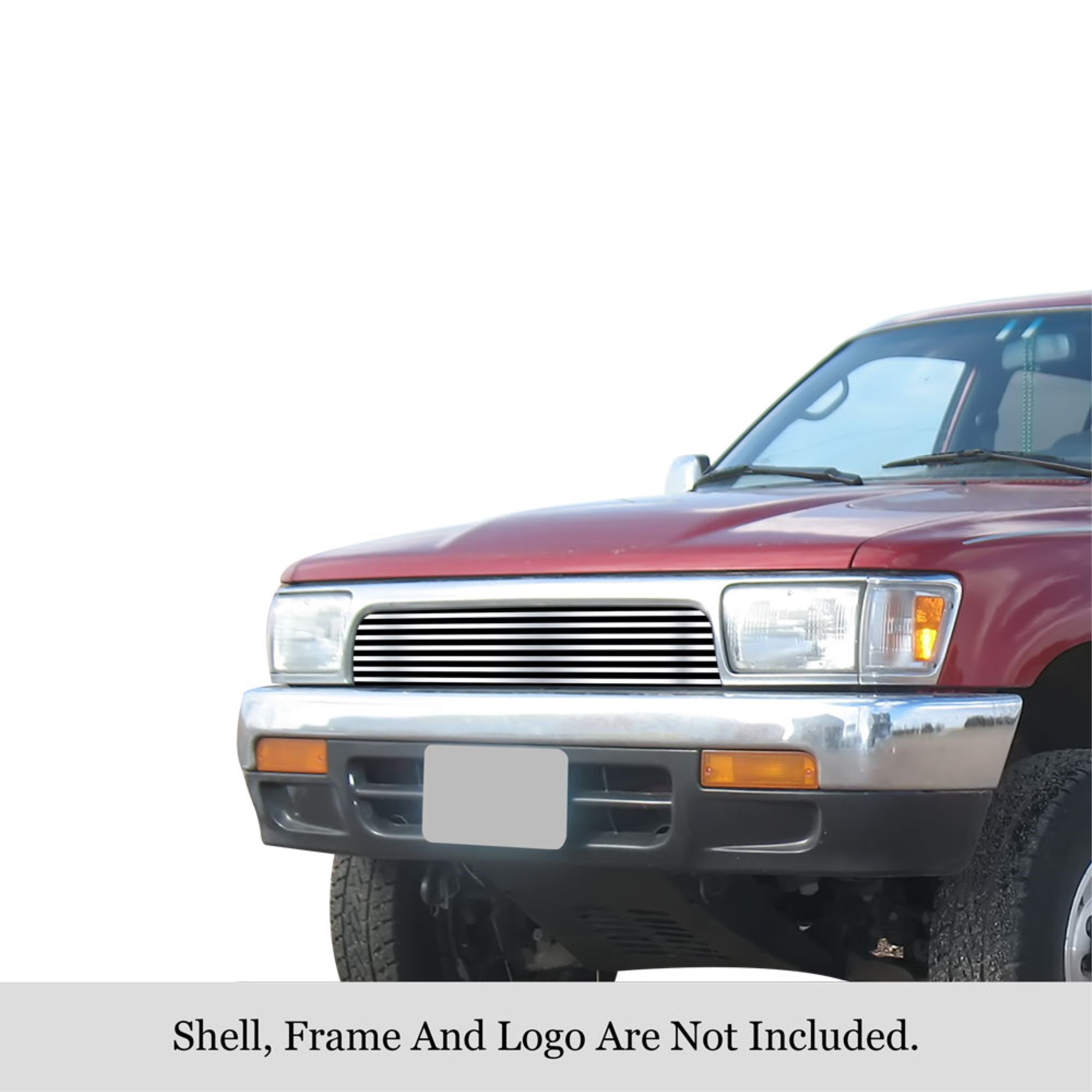 1992-1995 Toyota 4Runner 304 Stainless Steel Polished Finish 8X6 Horizontal Billet Stainless Steel Billet Grille