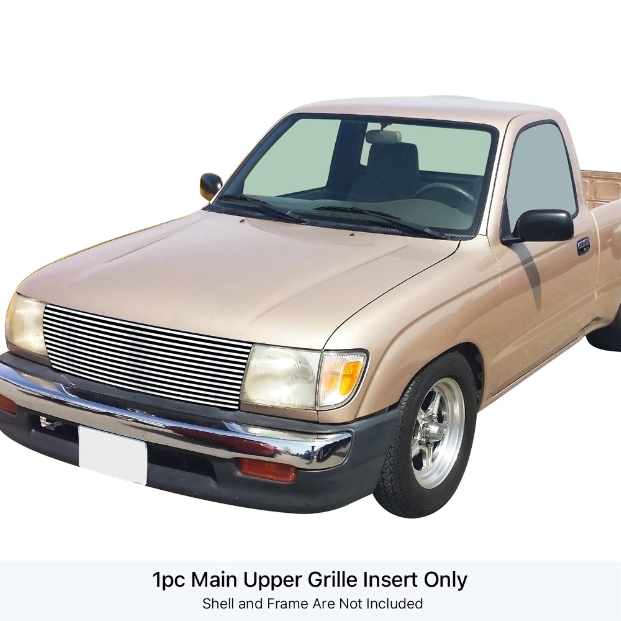 1997-1997 Toyota Tacoma 2Wd/1998-2000 Toyota Tacoma All Models 304 Stainless Steel Polished Finish Horizontal Billet Stainless Steel Billet Grille