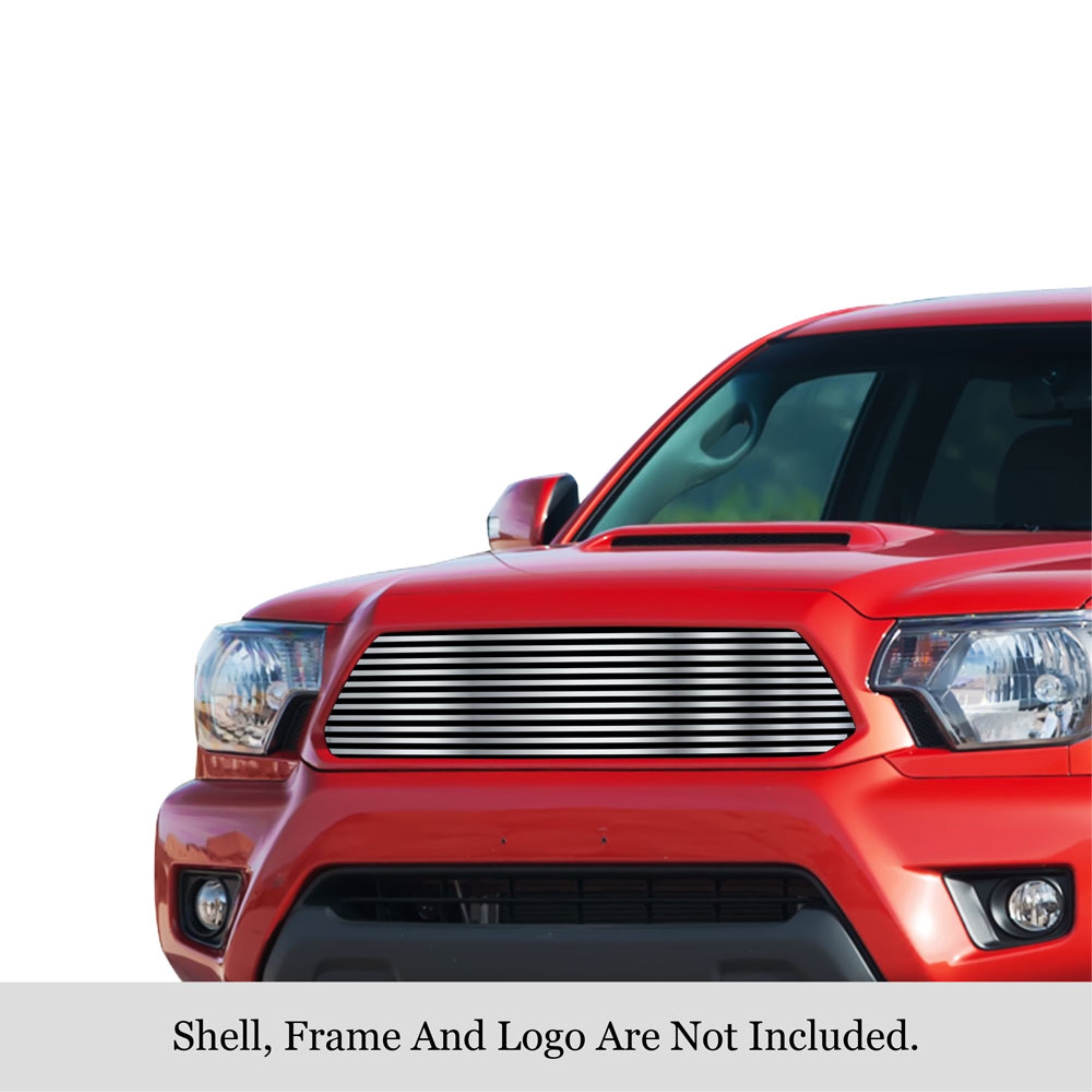 2012-2015 Toyota   Tacoma 304 Stainless Steel Polished Finish Horizontal Billet Stainless Steel Billet Grille