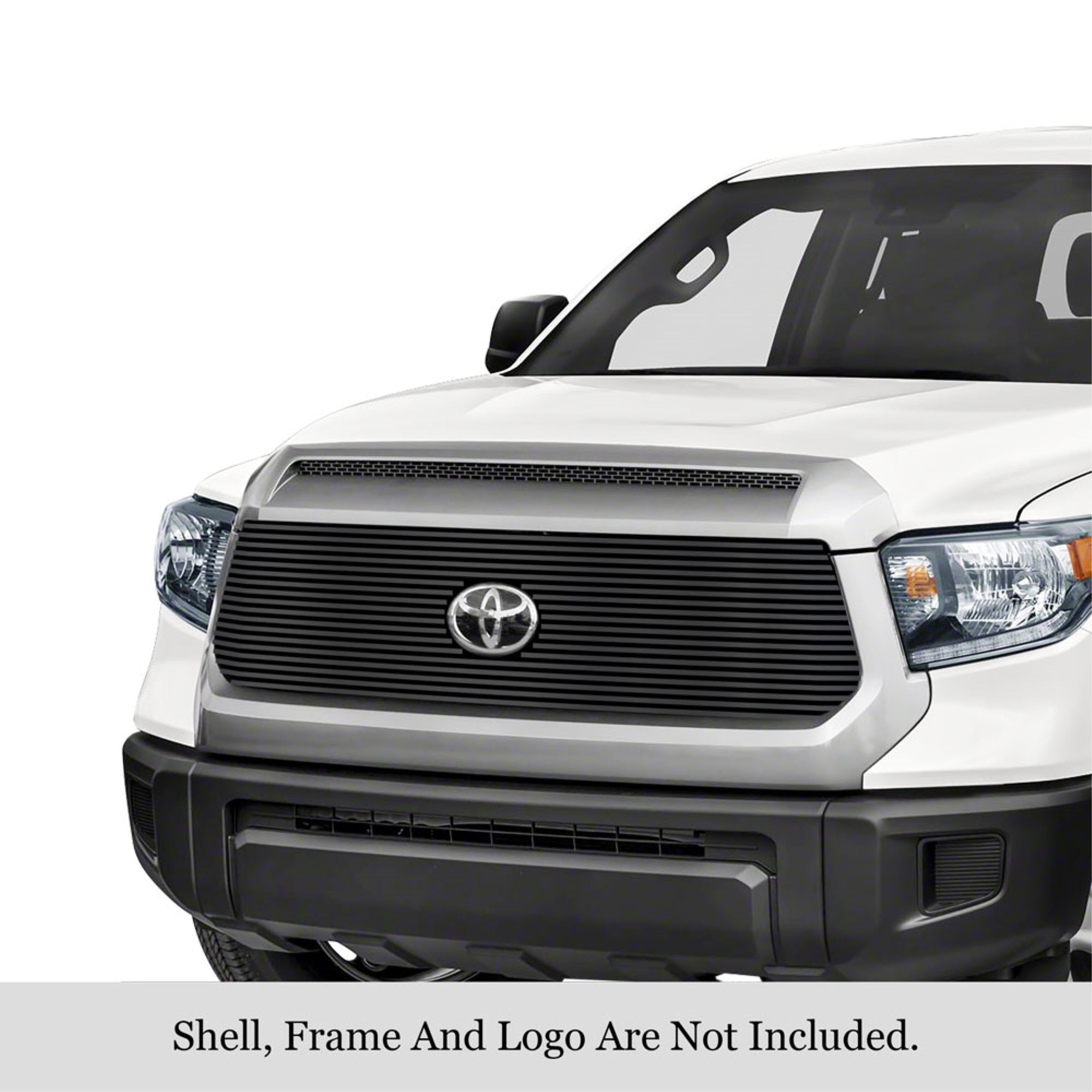 2018-2019 Toyota Tundra With Front Sensor Tss Stainless Steel Black Powder Coated Finish 8X6 Horizontal Billet Black Stainless Steel Billet Grille