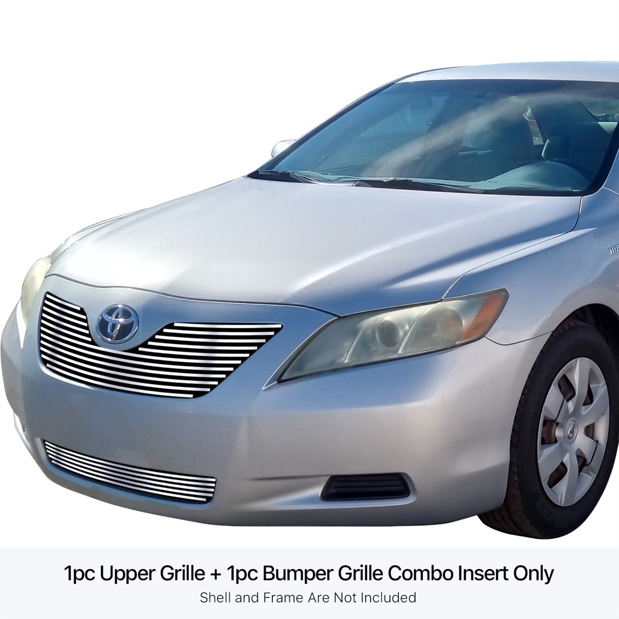 Stainless Steel Main Upper + Lower Bumper Stainless Steel Billet Grille 2007-2009 Toyota Camry