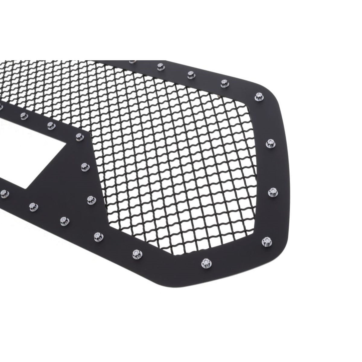 2016-2017 Toyota Tacoma Not Fit With Front Sensor Stainless Steel Black Powder Coated Finish 2.5 Mm Wire Mesh Rivet Style Rivet Grille