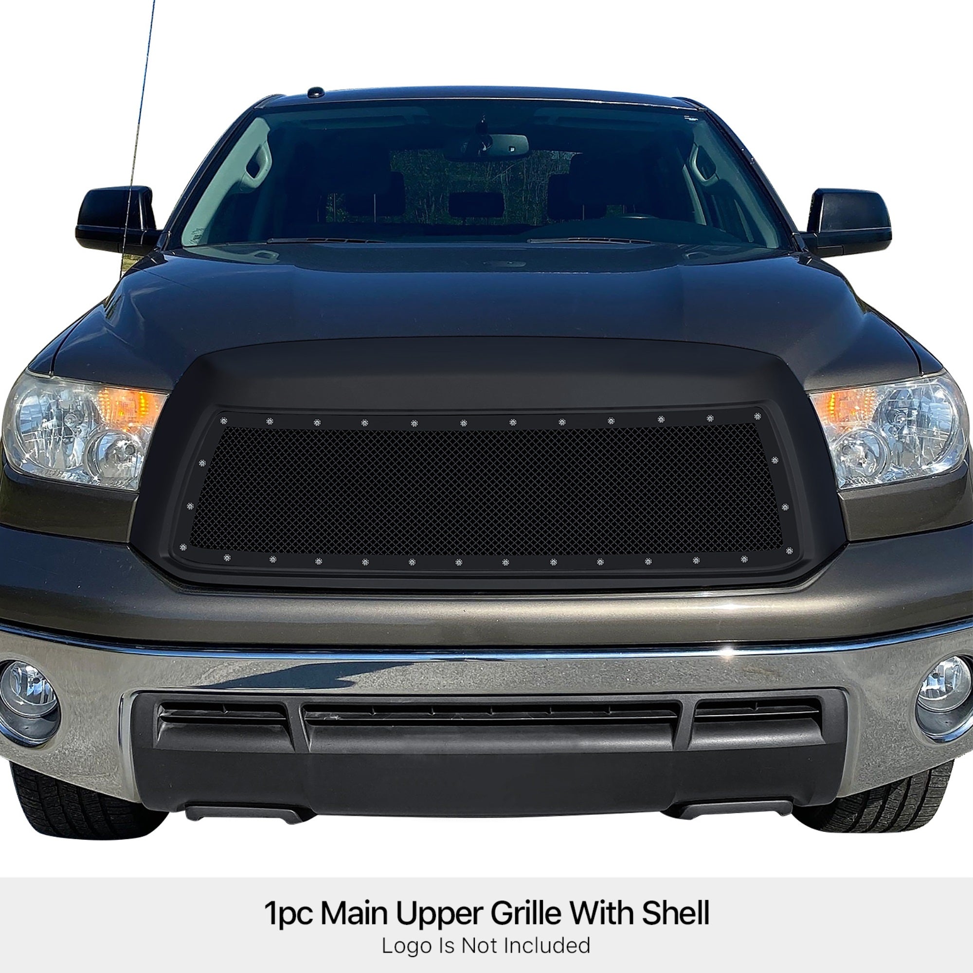 Pe + Stainless Steel Main Upper Package Grille 2010-2013 Toyota Tundra 1 Pc Without Logo Show