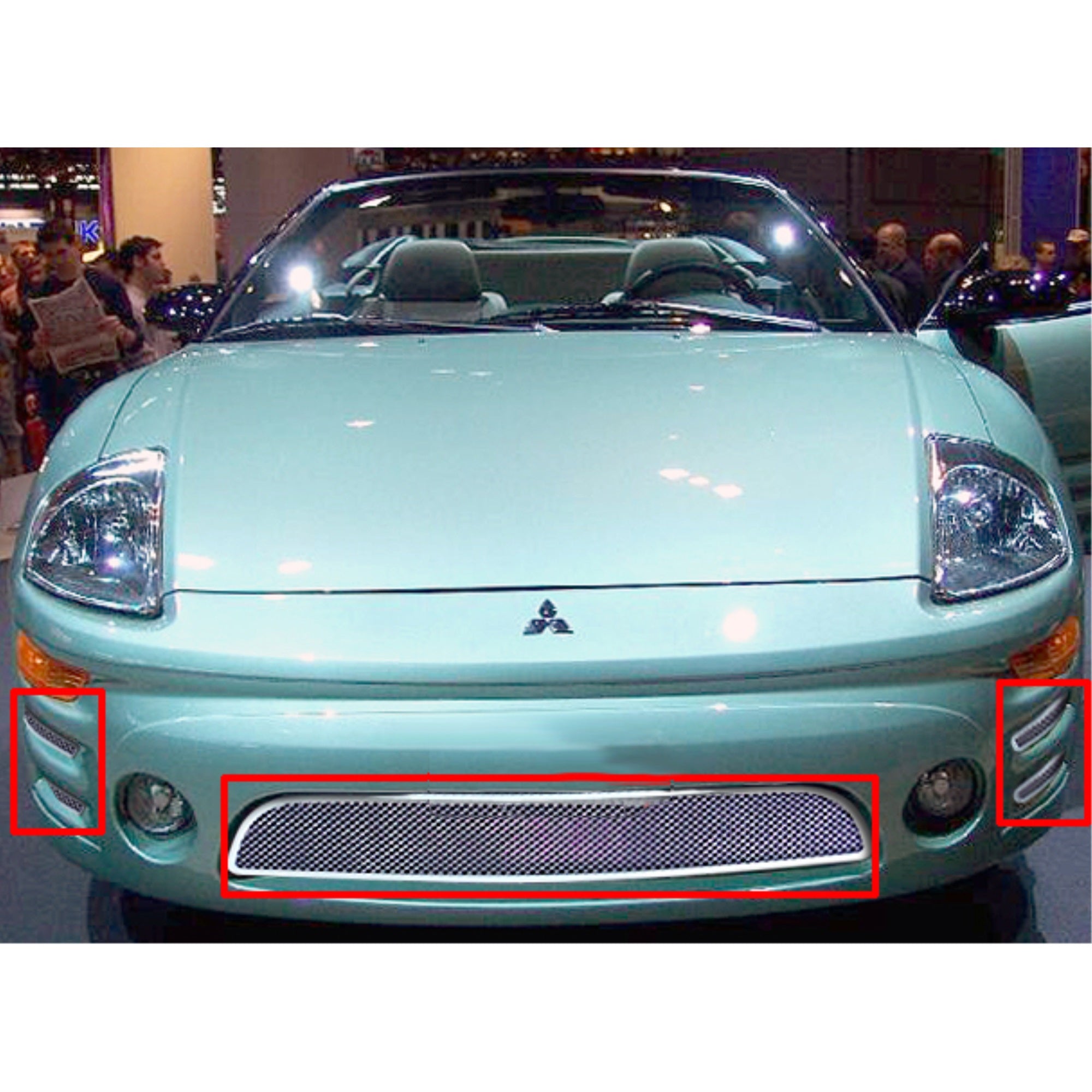 2003-2005 Mitsubishi Eclipse Stainless Steel Polished Finish 1.8 Mm Wire Mesh Mesh Grille