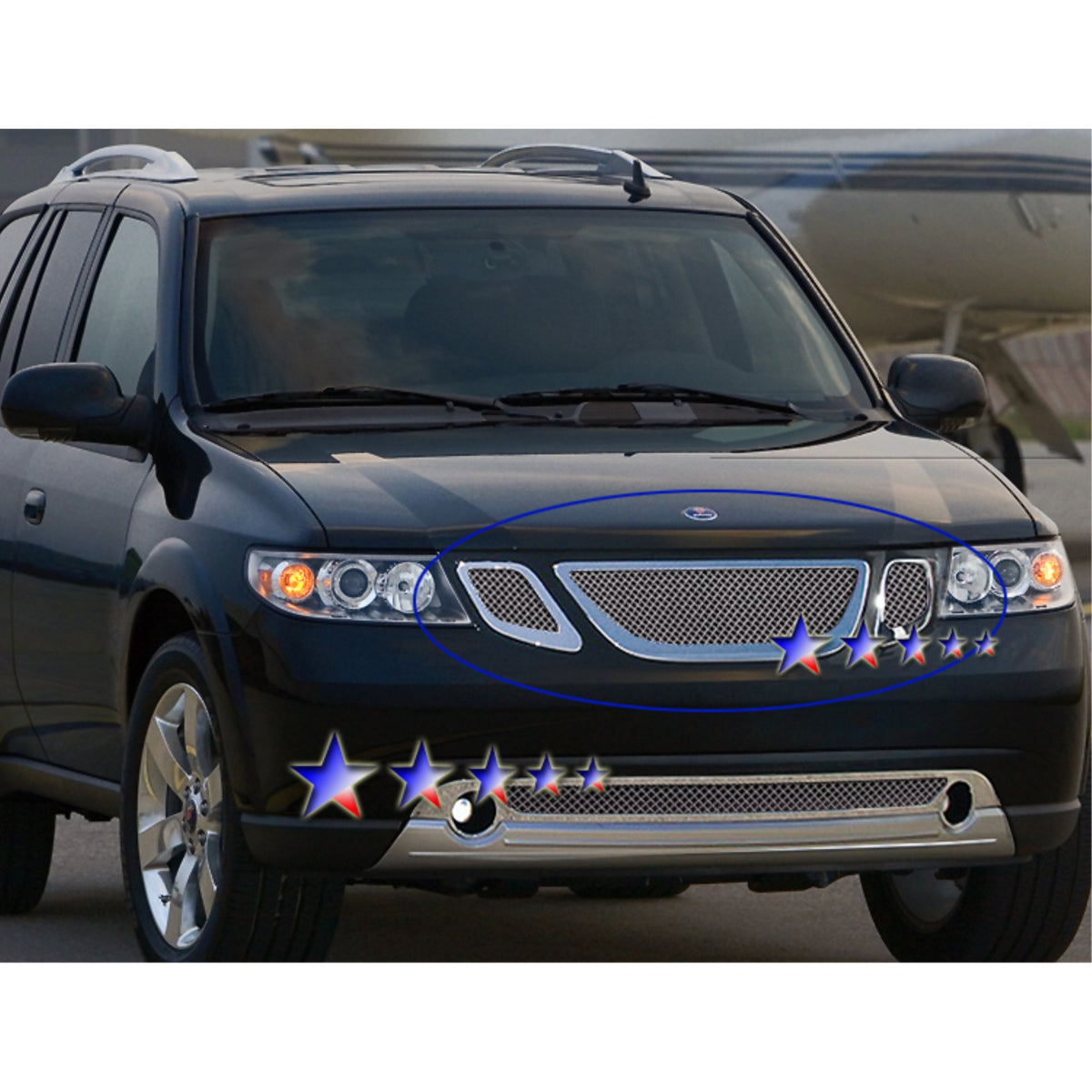 2007-2010 Saab 9-7X Stainless Steel Polished Finish 1.8 Mm Wire Mesh Mesh Grille