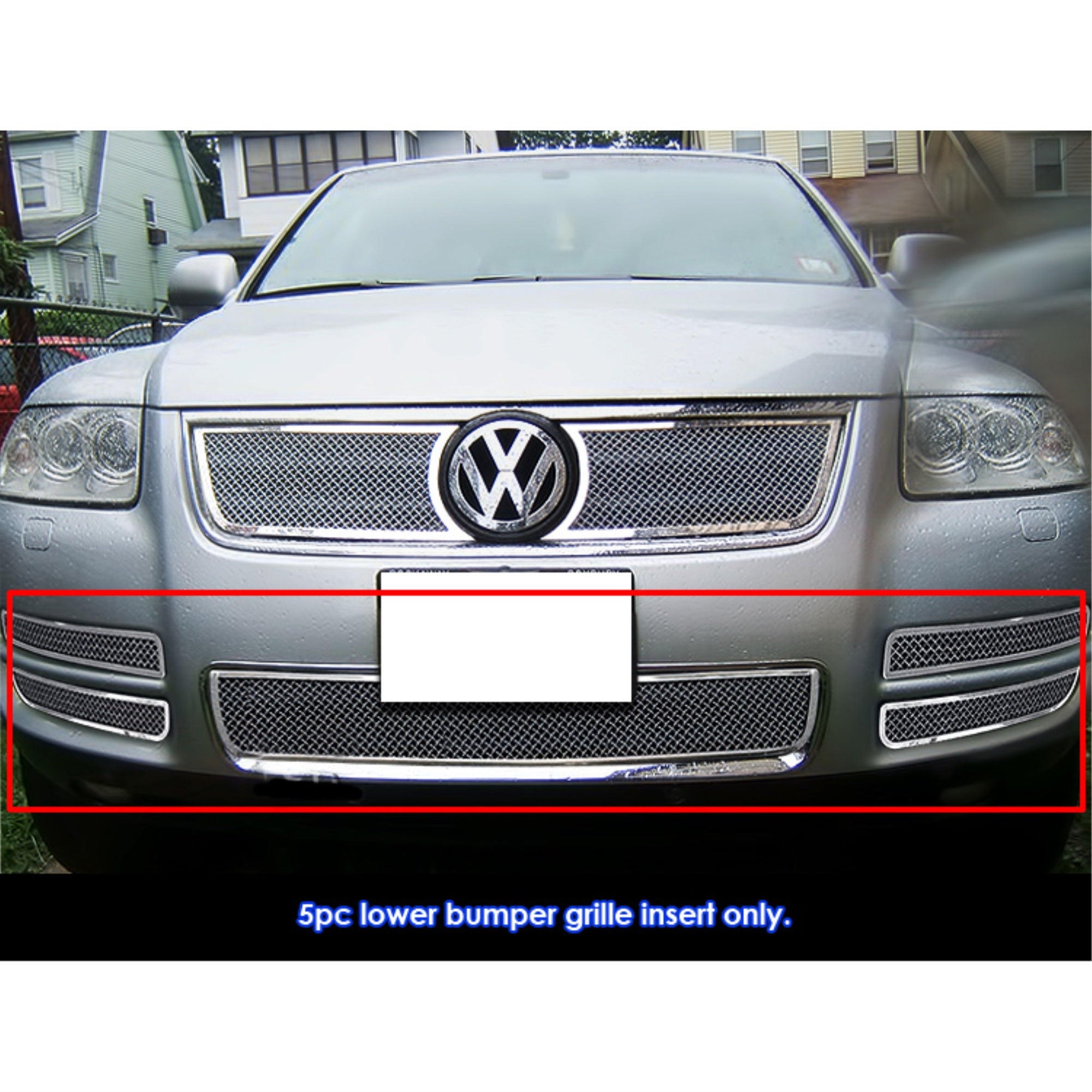 2003-2007 Volkswagen Touareg With Chrome Trim V8 Stainless Steel Polished Finish 1.8 Mm Wire Mesh Mesh Grille