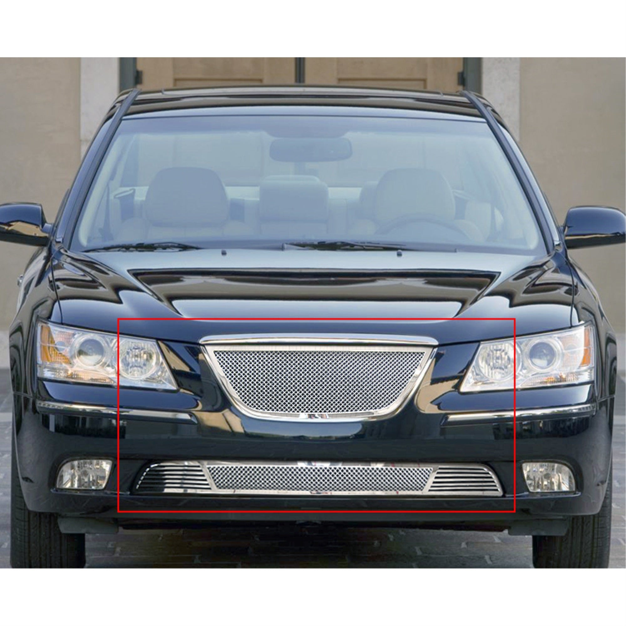 2009-2010 Hyundai Sonata Stainless Steel Polished Finish 1.8 Mm Wire Mesh Mesh Grille