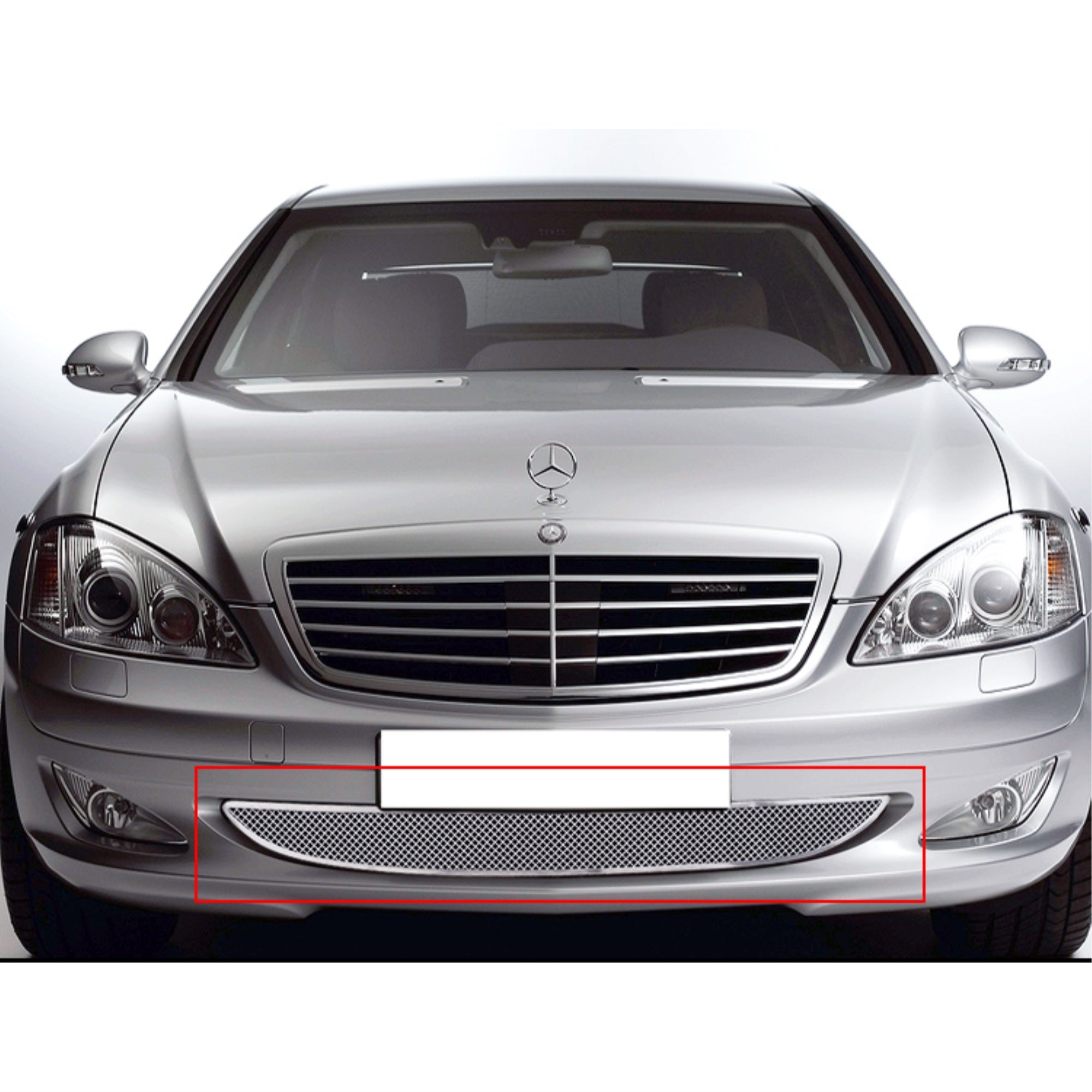 2007-2009 Mercedes-Benz S450 Not For Amg Model Or Amg Package/2007-2009 Mercedes-Benz S550 Not For Amg Model Or Amg Package/2007-2009 Mercedes-Benz S600 Not For Amg Model Or Amg  Package Stainless Steel Polished Finish 1.8 Mm Wire Mesh Mesh Grille
