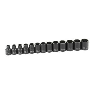 3/8 Drive 13 Pc. Std. Length Metric Set - 12 Point