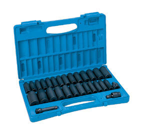 29-Piece 3/8 In. Drive 6-Point Sae And Metric Deep Impact Socket Set