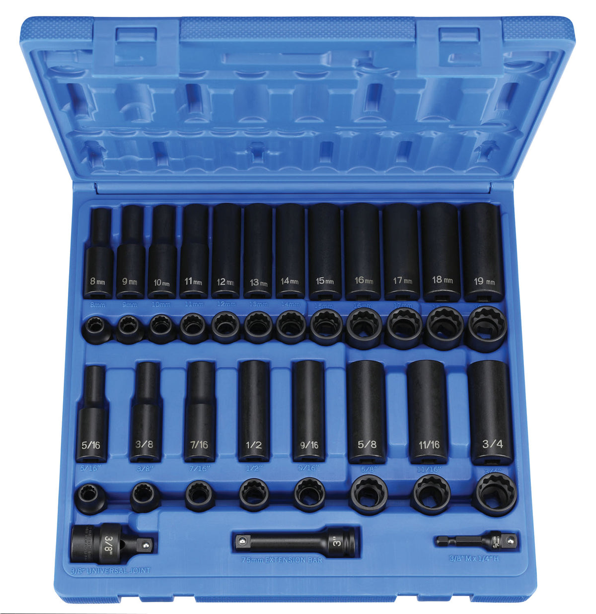 43 Pc 3/8 Dr  Stnd/Deep Sae