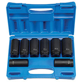 8 Pc. 1/2 Drive 12 Point Deep Length Spindle/Axle Nut Set