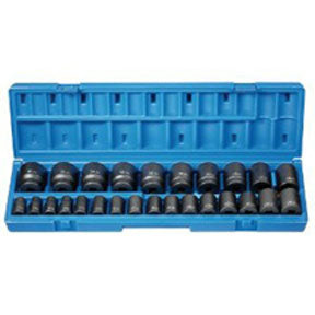 26-Piece 1/2 In. Drive 12-Point Metric Standard Impact Socket Set