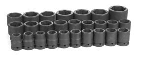 26-Piece 3/4 In. Drive 6-Point Metric Impact Socket Set