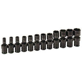 12 Pc. 1/4 Surface Drive 6 Point Metric Standard Universal Socket Set
