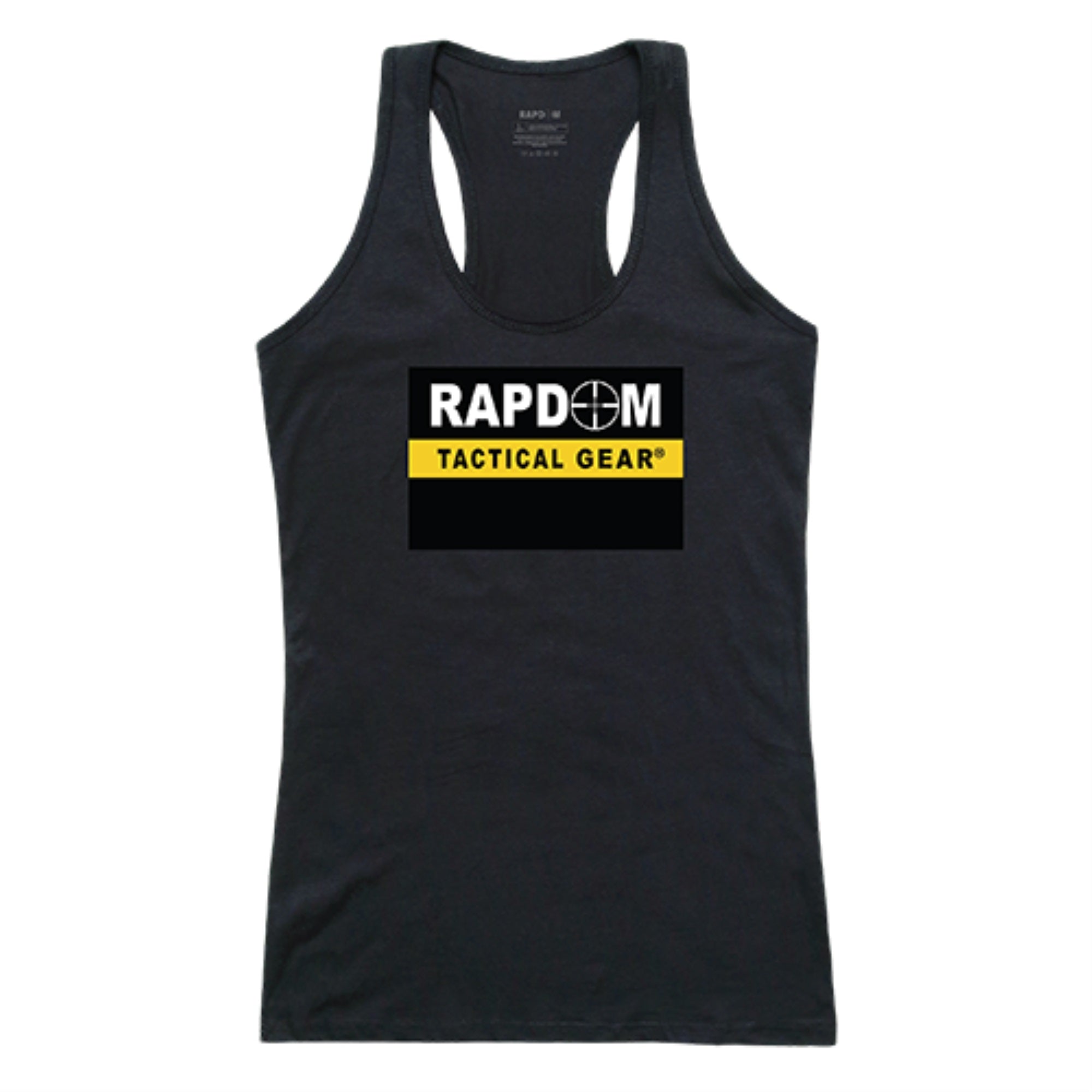 Womens Graphic Tank, RAPDOM, Black, 2X