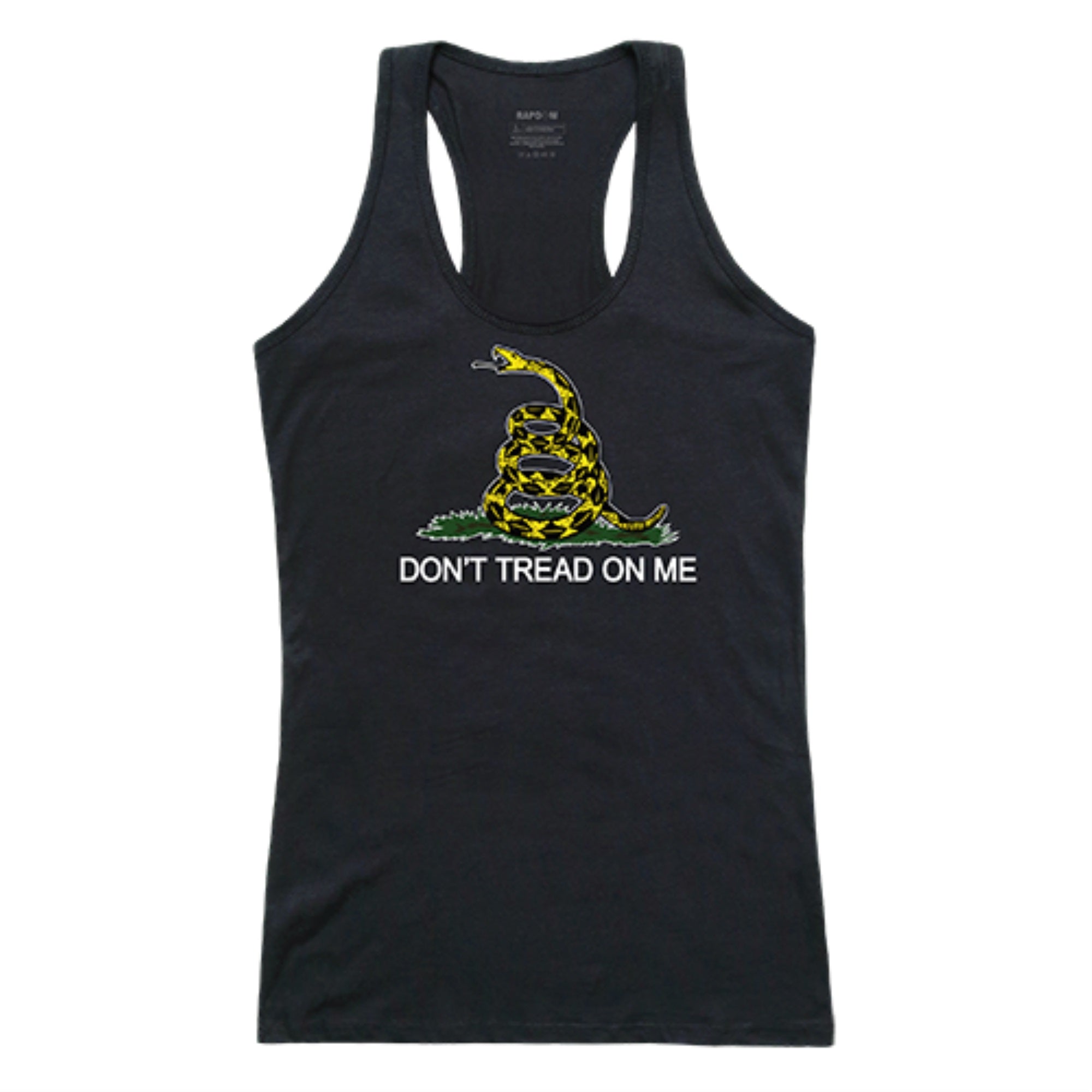 Womens Graphic Tank, Gadsden, Black, M