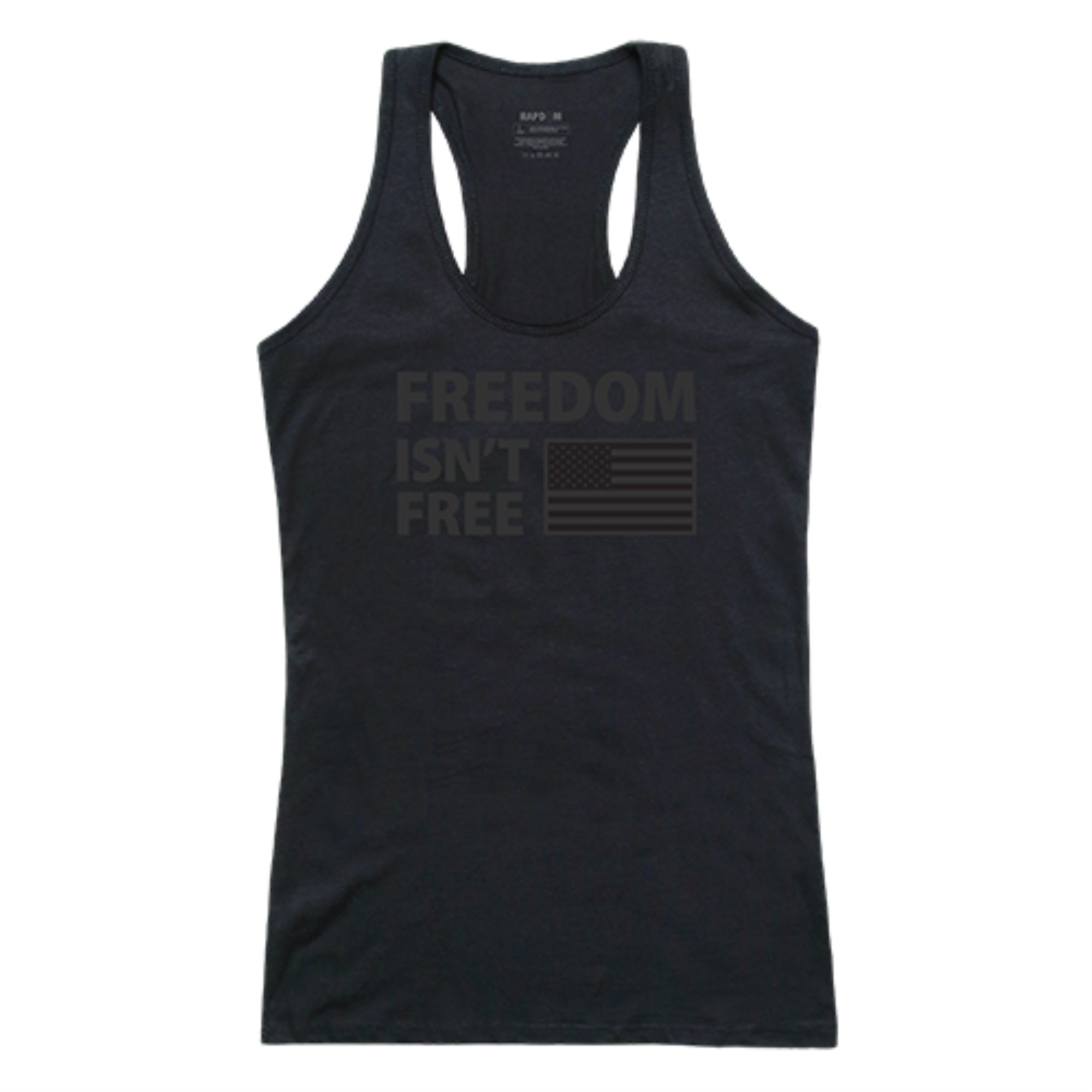 WomensGraphicTank,Freedom Isnt, Black, S